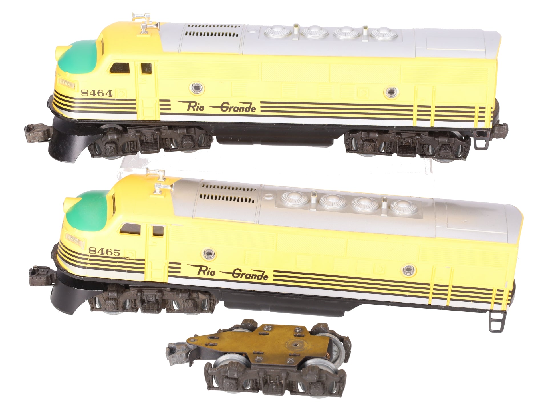 Lionel 6-8464 & 6-8465 O Gauge Rio Grande F3 AA Powered Diesel Locomotive Set