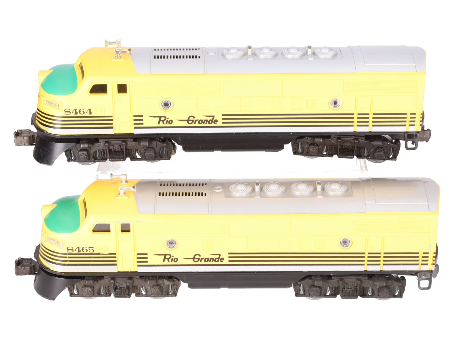Lionel 6-8464 & 6-8465 O Gauge Rio Grande F3 AA Powered Diesel Locomotive Set