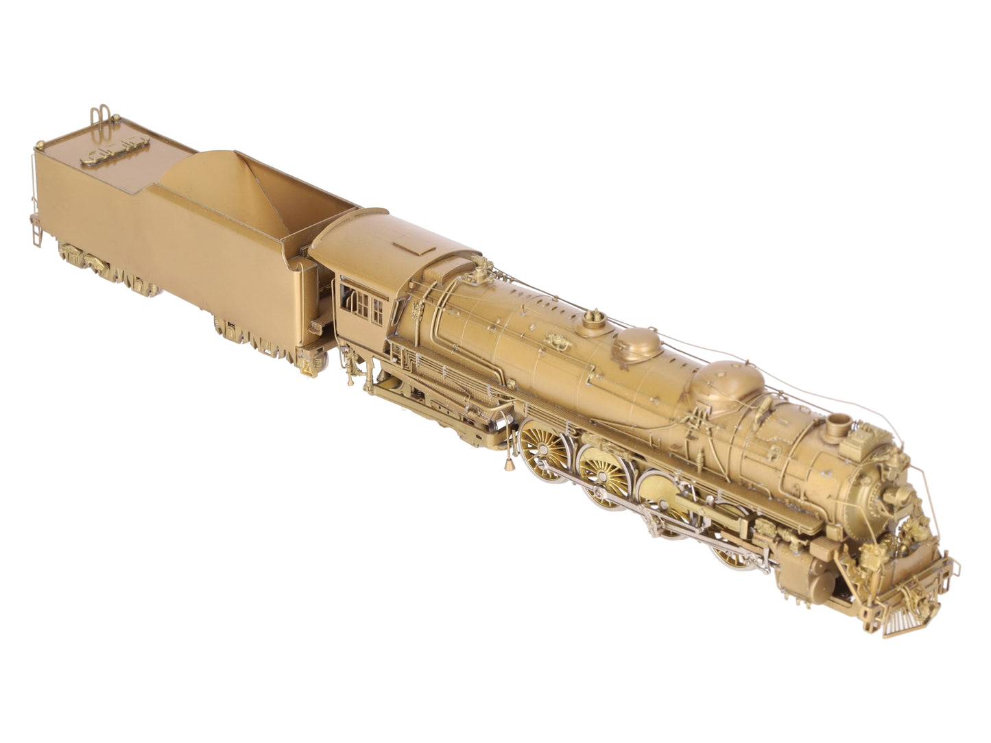 NJ Custom Brass ST-827H HO BRASS C&NW Class H 4-8-4 Steam Loco &Tender-Unpainted EX/Box
