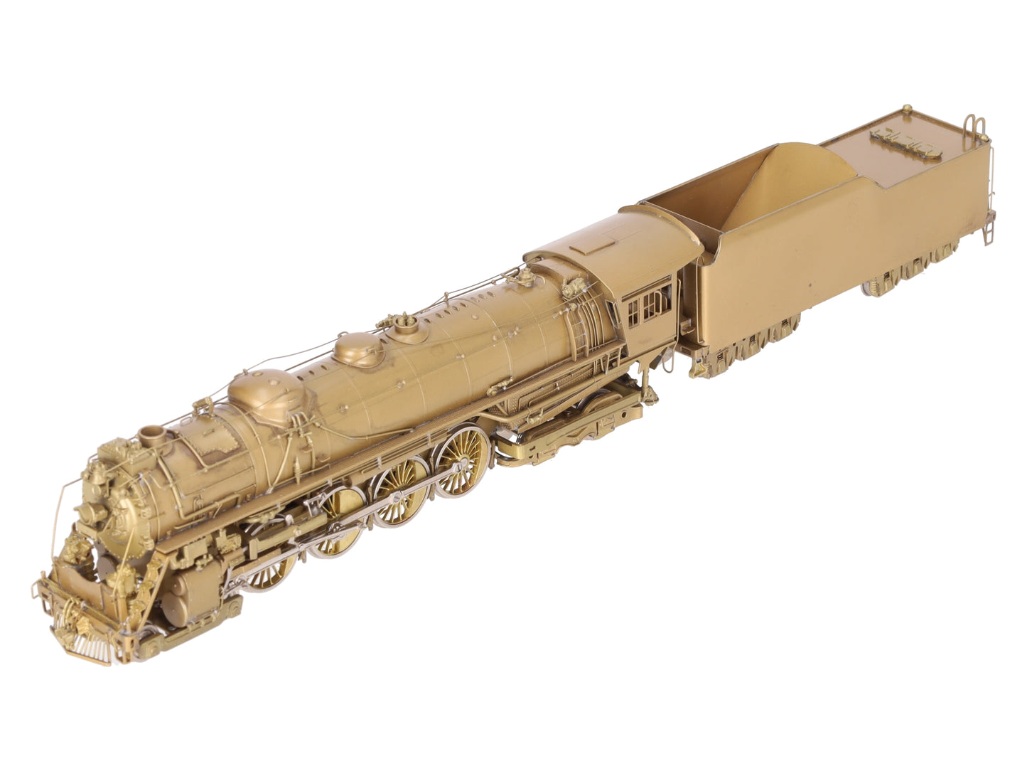 NJ Custom Brass ST-827H HO BRASS C&NW Class H 4-8-4 Steam Loco &Tender-Unpainted EX/Box