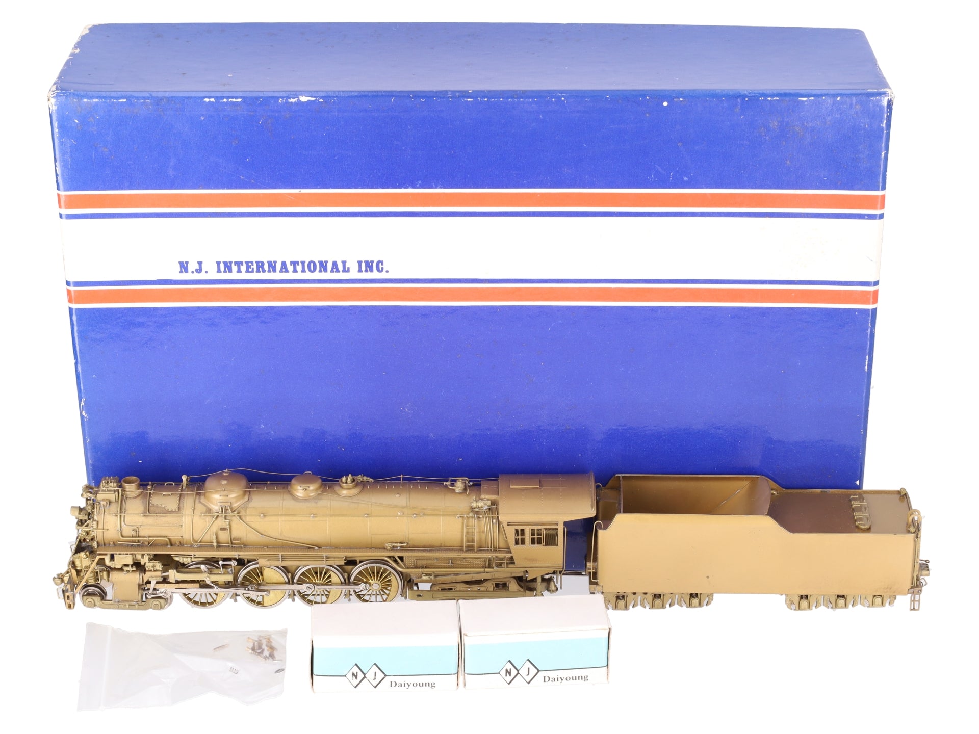 NJ Custom Brass ST-827H HO BRASS C&NW Class H 4-8-4 Steam Loco &Tender-Unpainted EX/Box