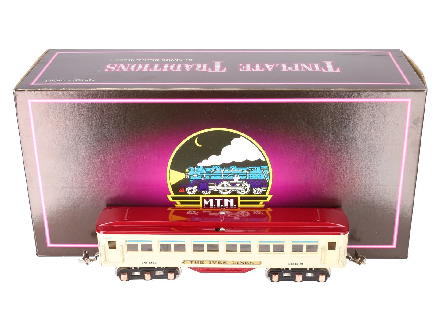 MTH 10-8046 O #1616 Beige/Maroon Passenger Car w/PS2 EX/Box