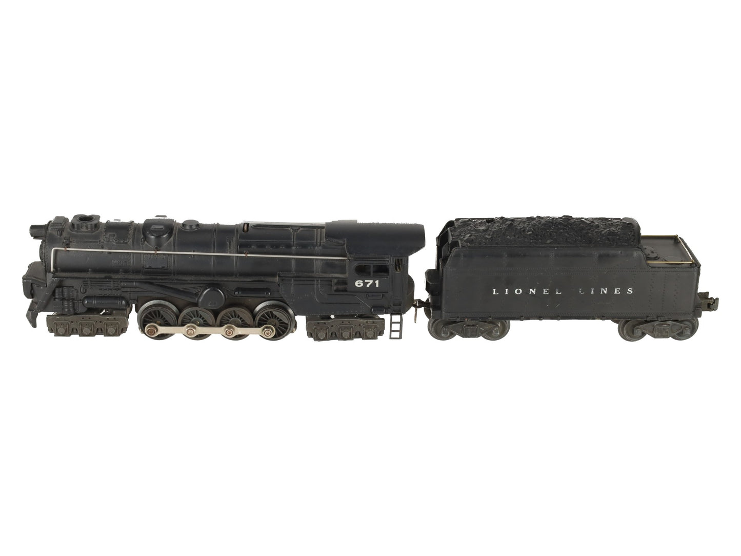 Lionel 671 Vintage O 6-8-6 Die-Cast Steam Turbine Locomotive w/2466WX Tender VG