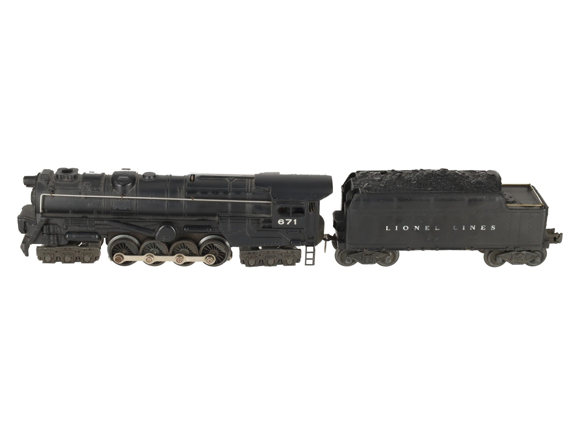 Lionel 671 Vintage O 6-8-6 Die-Cast Steam Turbine Locomotive w/2466WX Tender VG