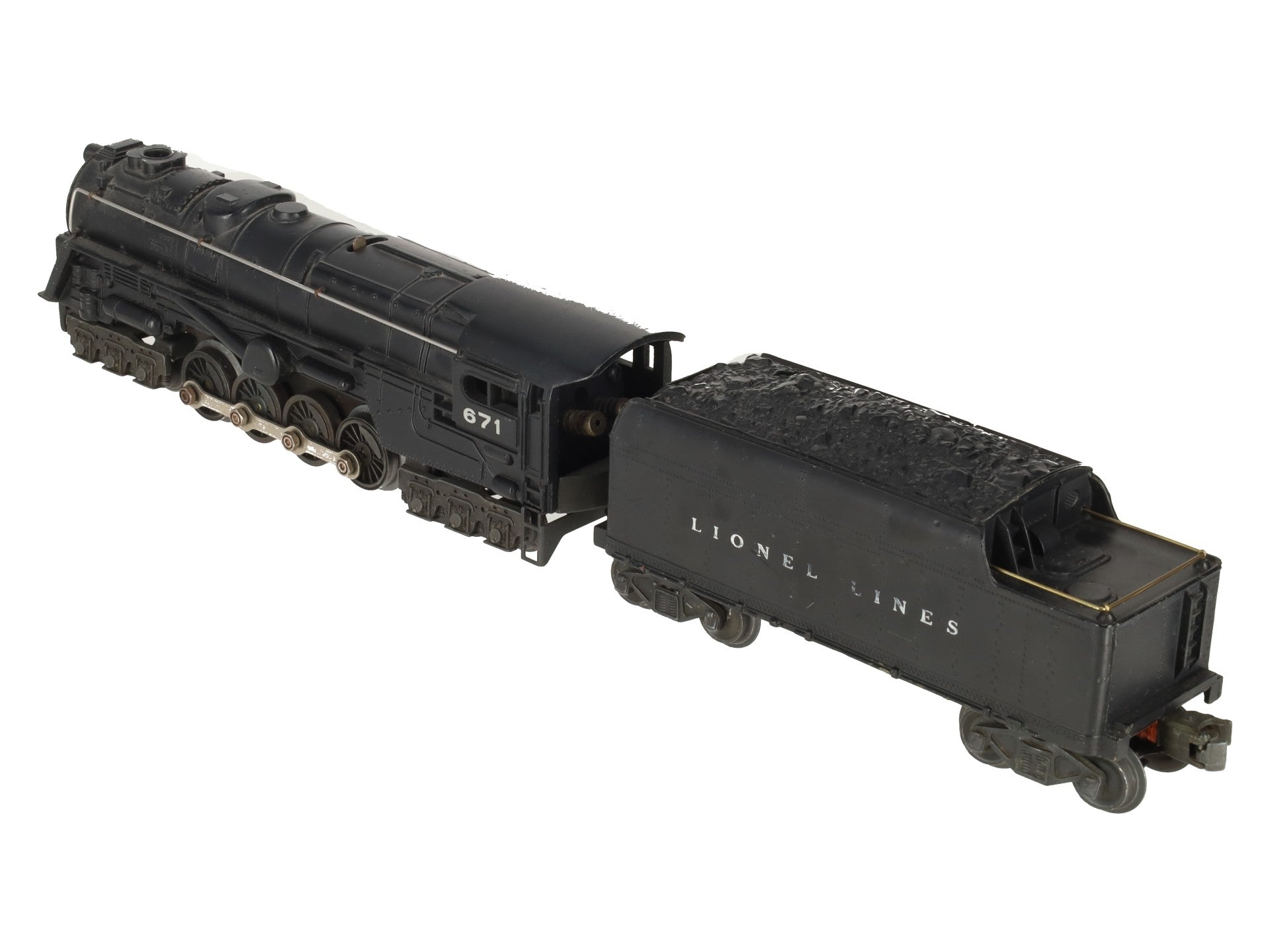 Lionel 671 Vintage O 6-8-6 Die-Cast Steam Turbine Locomotive w/2466WX Tender VG