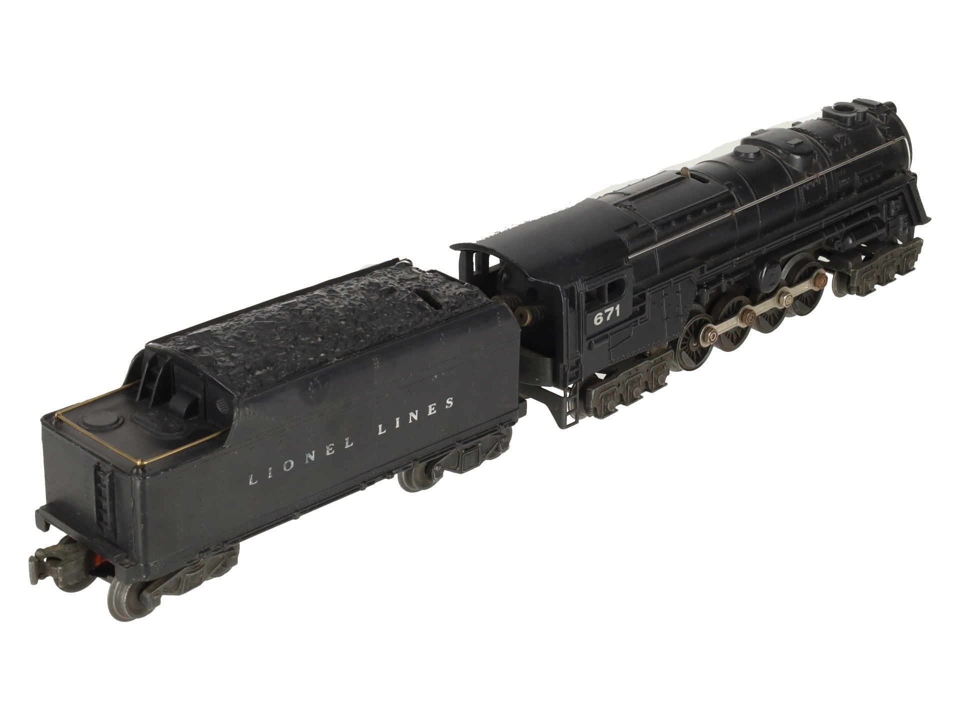 Lionel 671 Vintage O 6-8-6 Die-Cast Steam Turbine Locomotive w/2466WX Tender VG