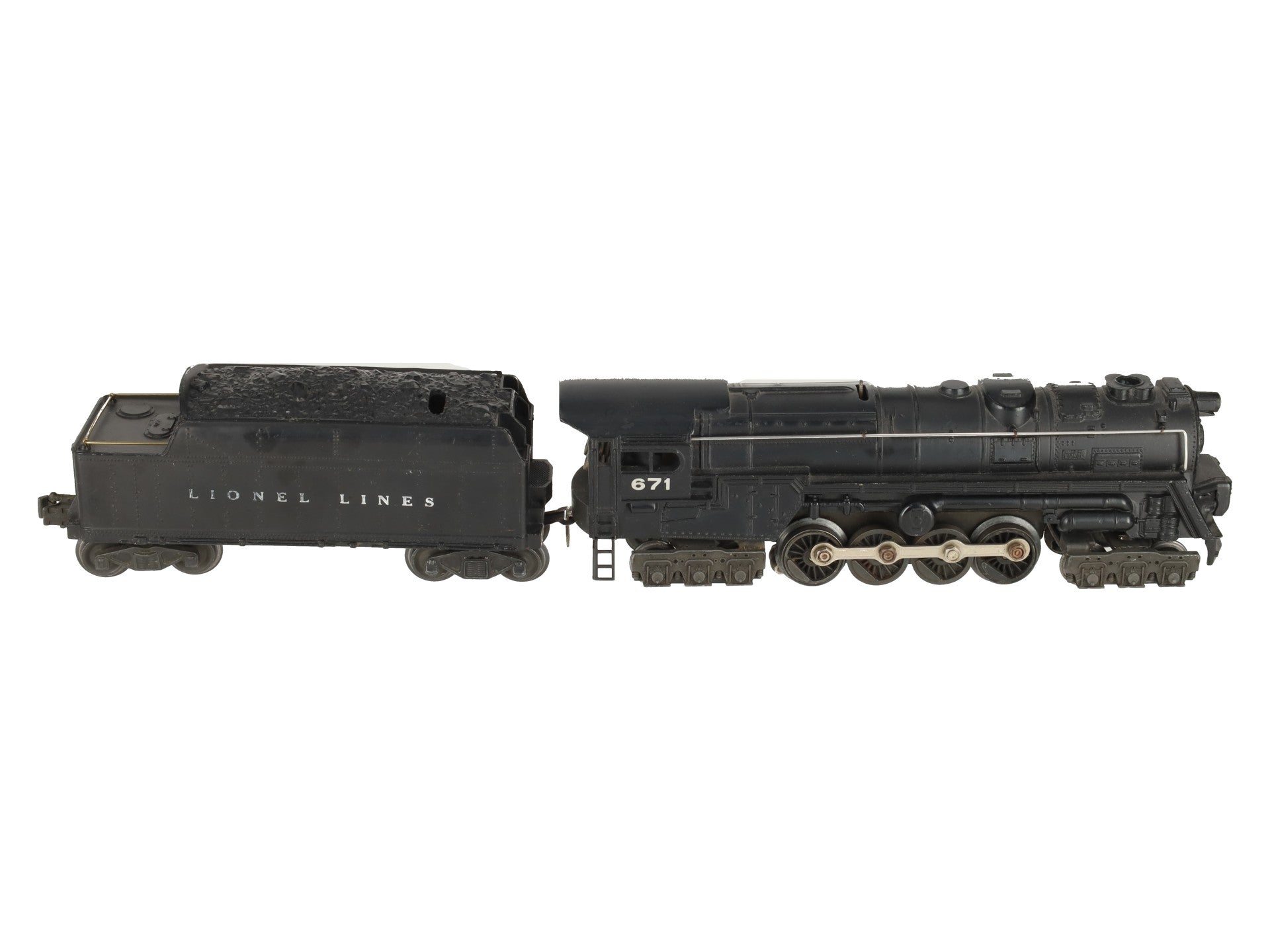 Lionel 671 Vintage O 6-8-6 Die-Cast Steam Turbine Locomotive w/2466WX Tender VG