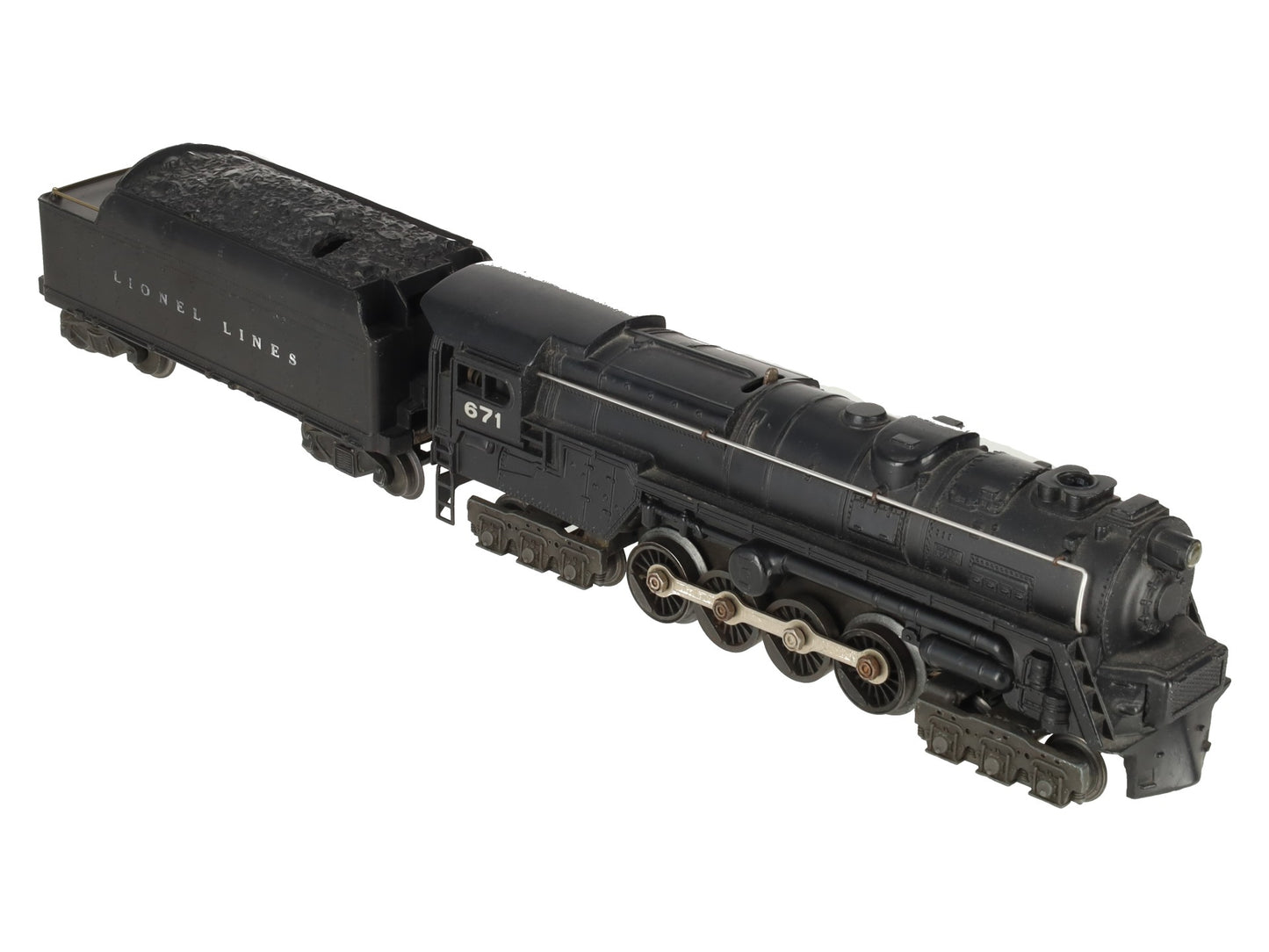 Lionel 671 Vintage O 6-8-6 Die-Cast Steam Turbine Locomotive w/2466WX Tender VG