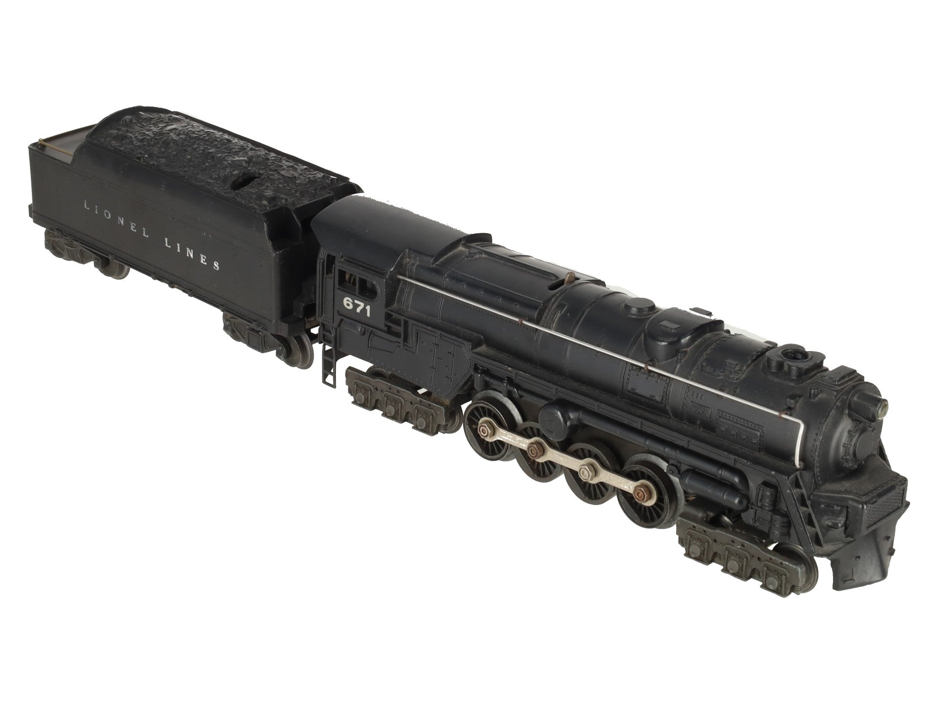 Lionel 671 Vintage O 6-8-6 Die-Cast Steam Turbine Locomotive w/2466WX Tender VG