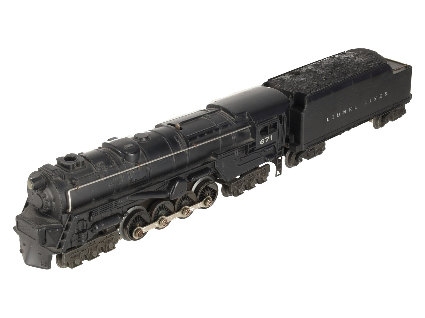 Lionel 671 Vintage O 6-8-6 Die-Cast Steam Turbine Locomotive w/2466WX Tender VG