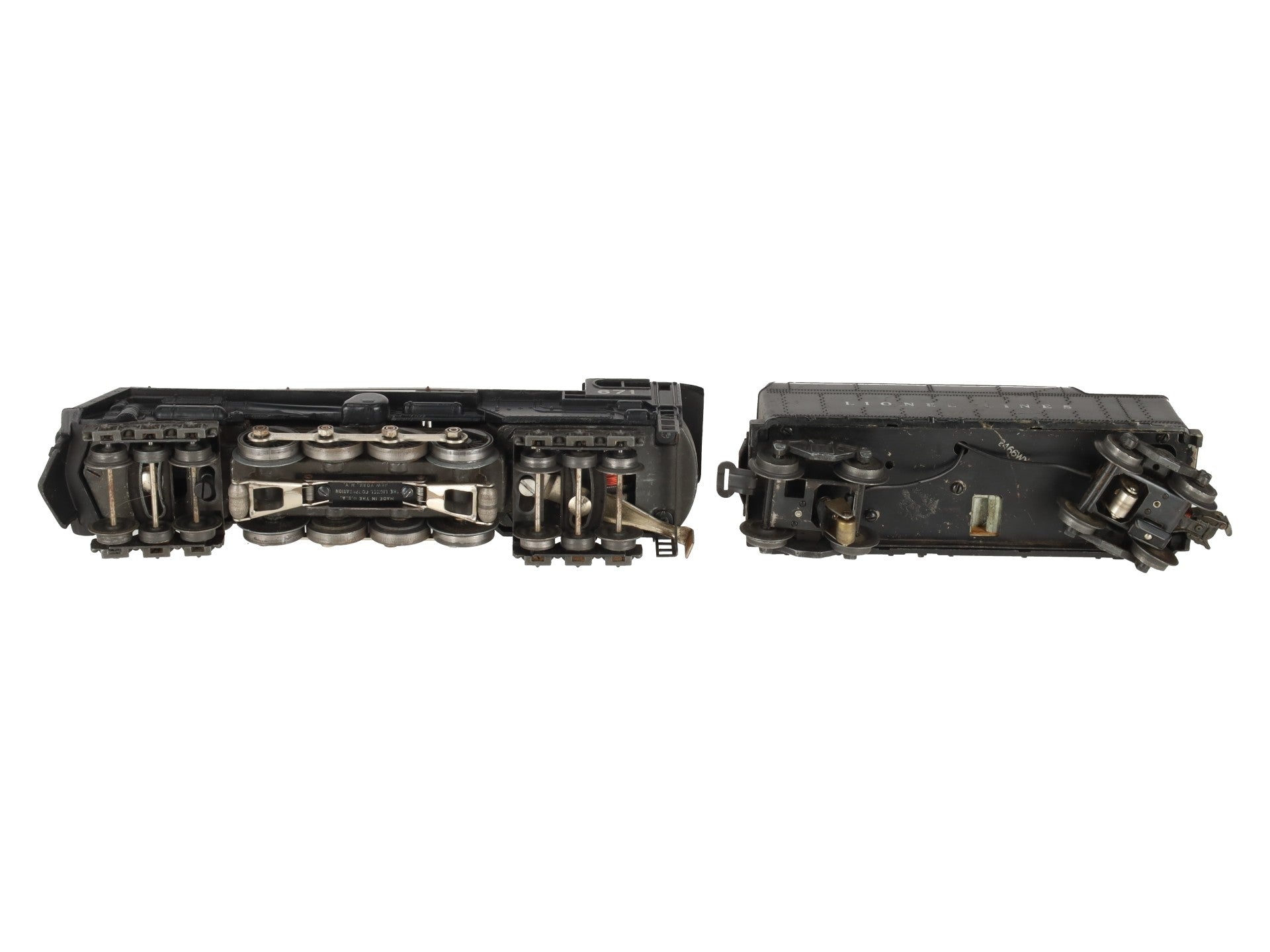 Lionel 671 Vintage O 6-8-6 Die-Cast Steam Turbine Locomotive w/2466WX Tender VG