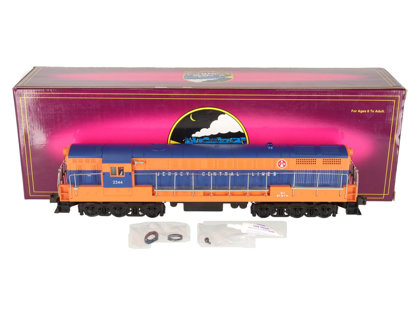 MTH 20-2201-1 Jersey Central FM Trainmaster Diesel Engine  #2344 w/PS1 EX/Box