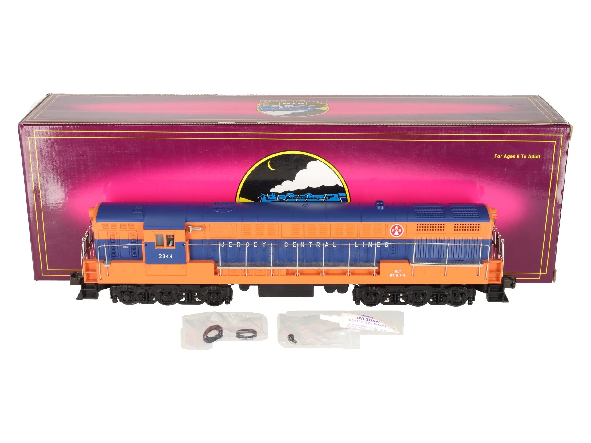 MTH 20-2201-1 Jersey Central FM Trainmaster Diesel Engine  #2344 w/PS1 EX/Box