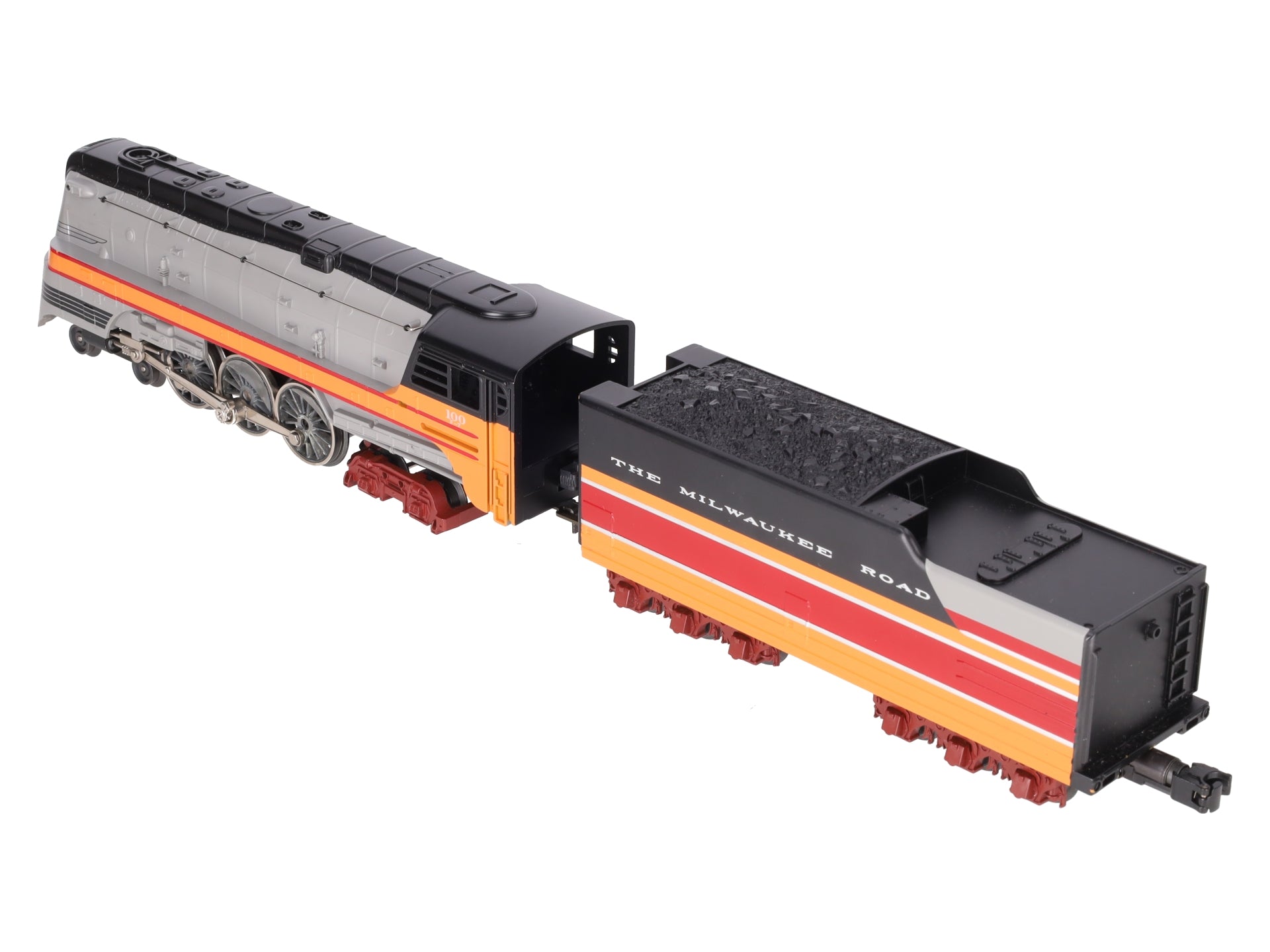 MTH 30-1127-1 O Gauge MILW 4-6-4 Hiawatha Steam Loco & Tender w/PS1 #100 EX/Box