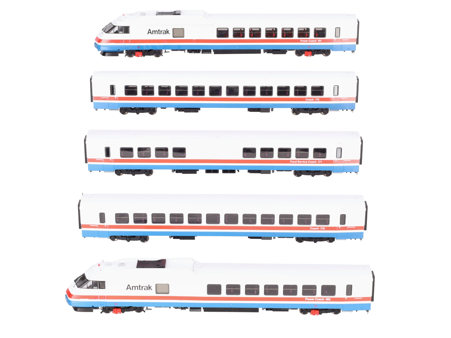 Rapido Trains 25501 HO Scale ROHR Amtrak Turbotrain 5 Car Set LN/Box
