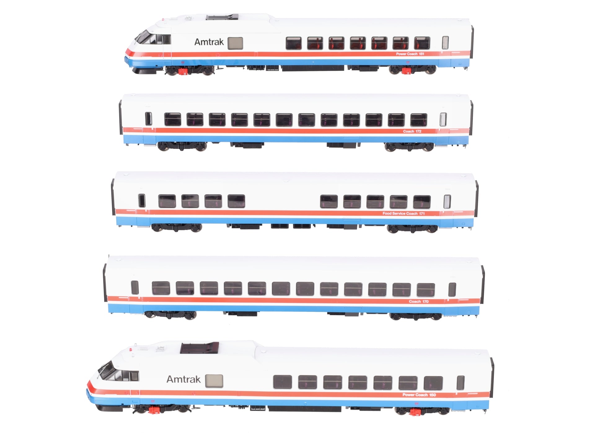 Rapido Trains 25501 HO Scale ROHR Amtrak Turbotrain 5 Car Set LN/Box