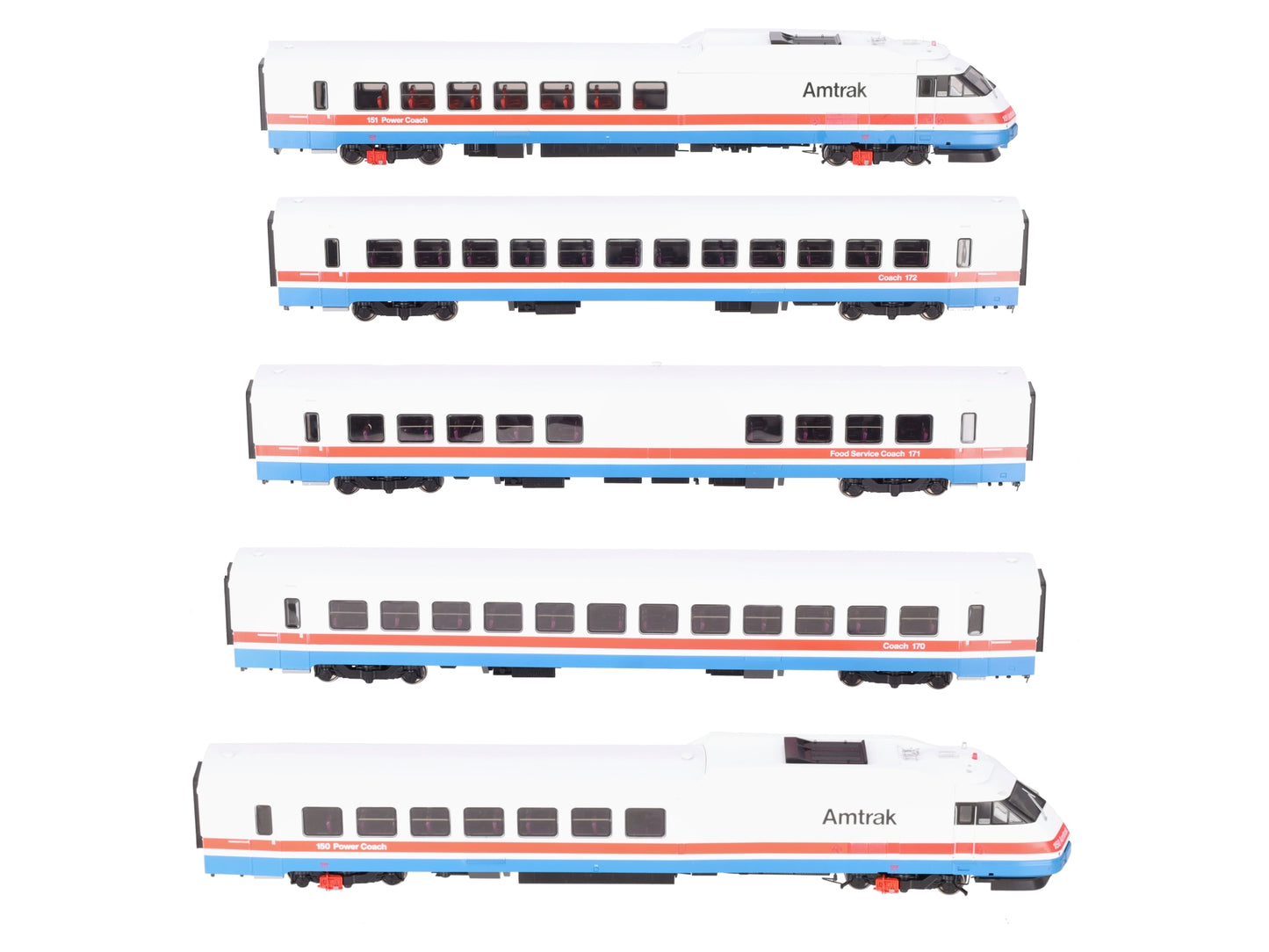 Rapido Trains 25501 HO Scale ROHR Amtrak Turbotrain 5 Car Set LN/Box