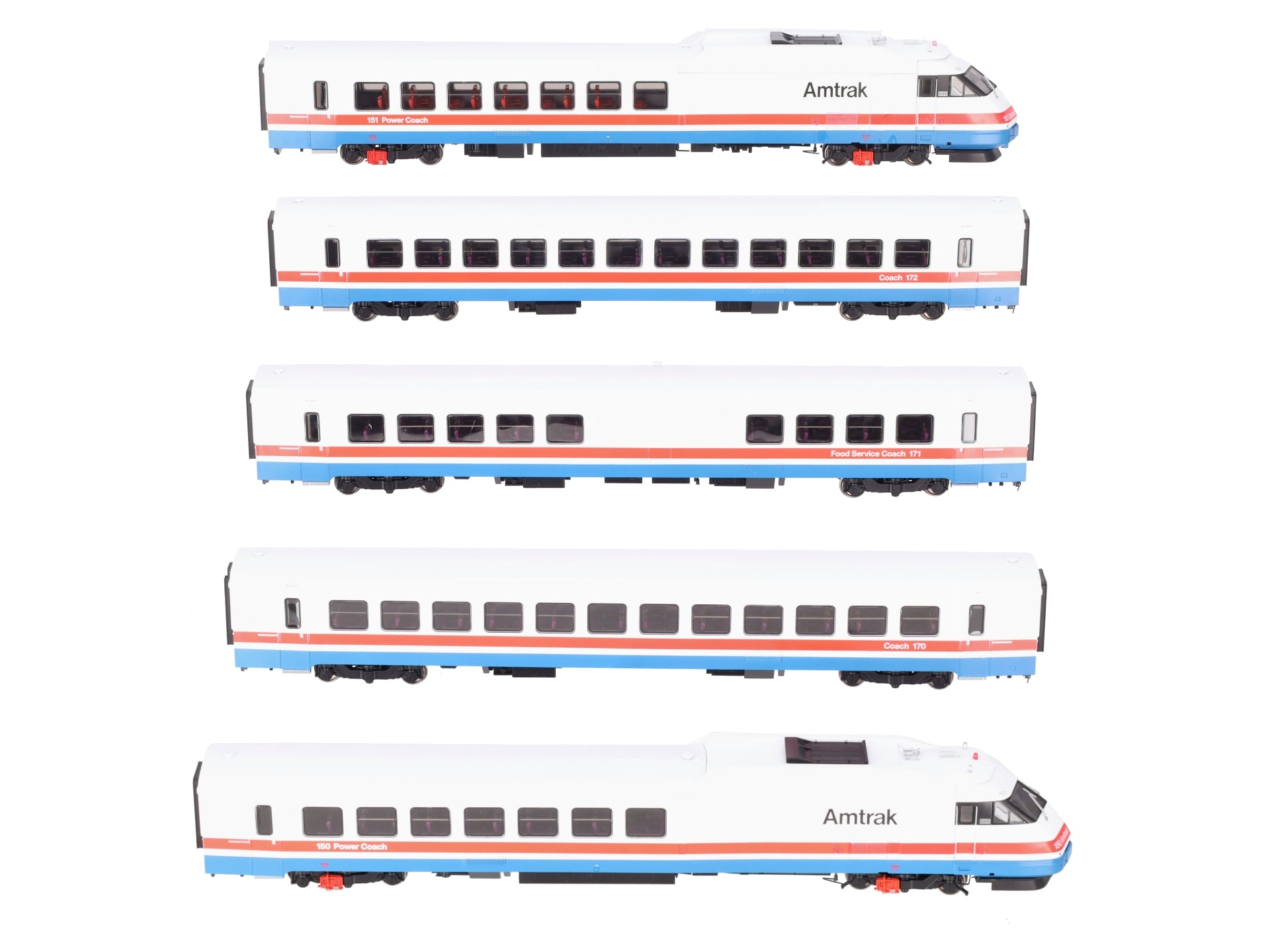 Rapido Trains 25501 HO Scale ROHR Amtrak Turbotrain 5 Car Set LN/Box
