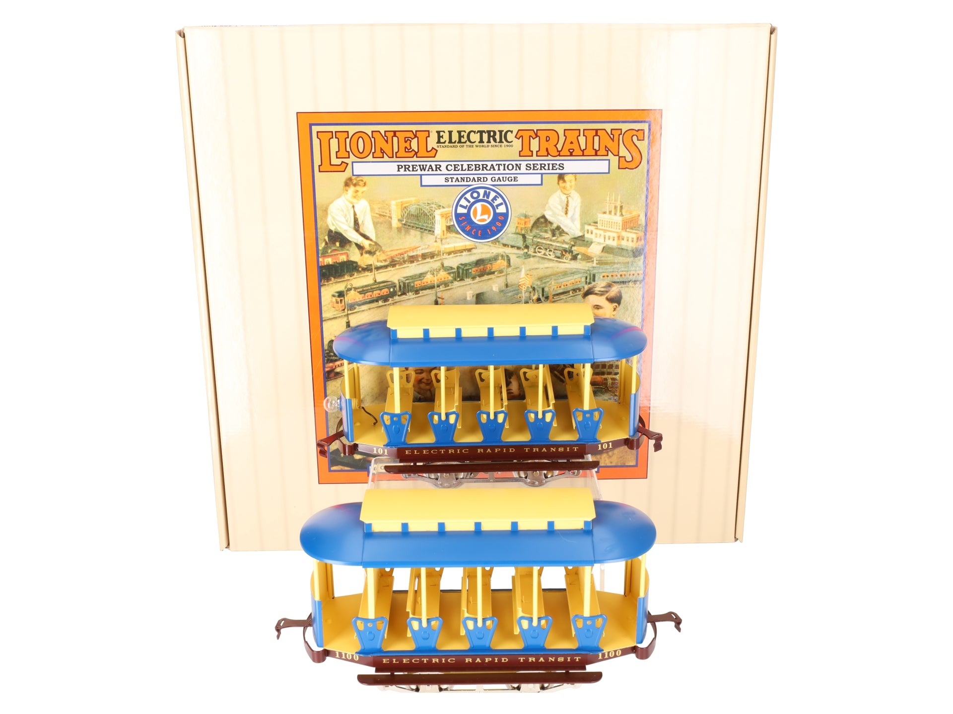Lionel 6-13113 Standard Gauge Summer Trolley & Trail Car #101 LN/Box
