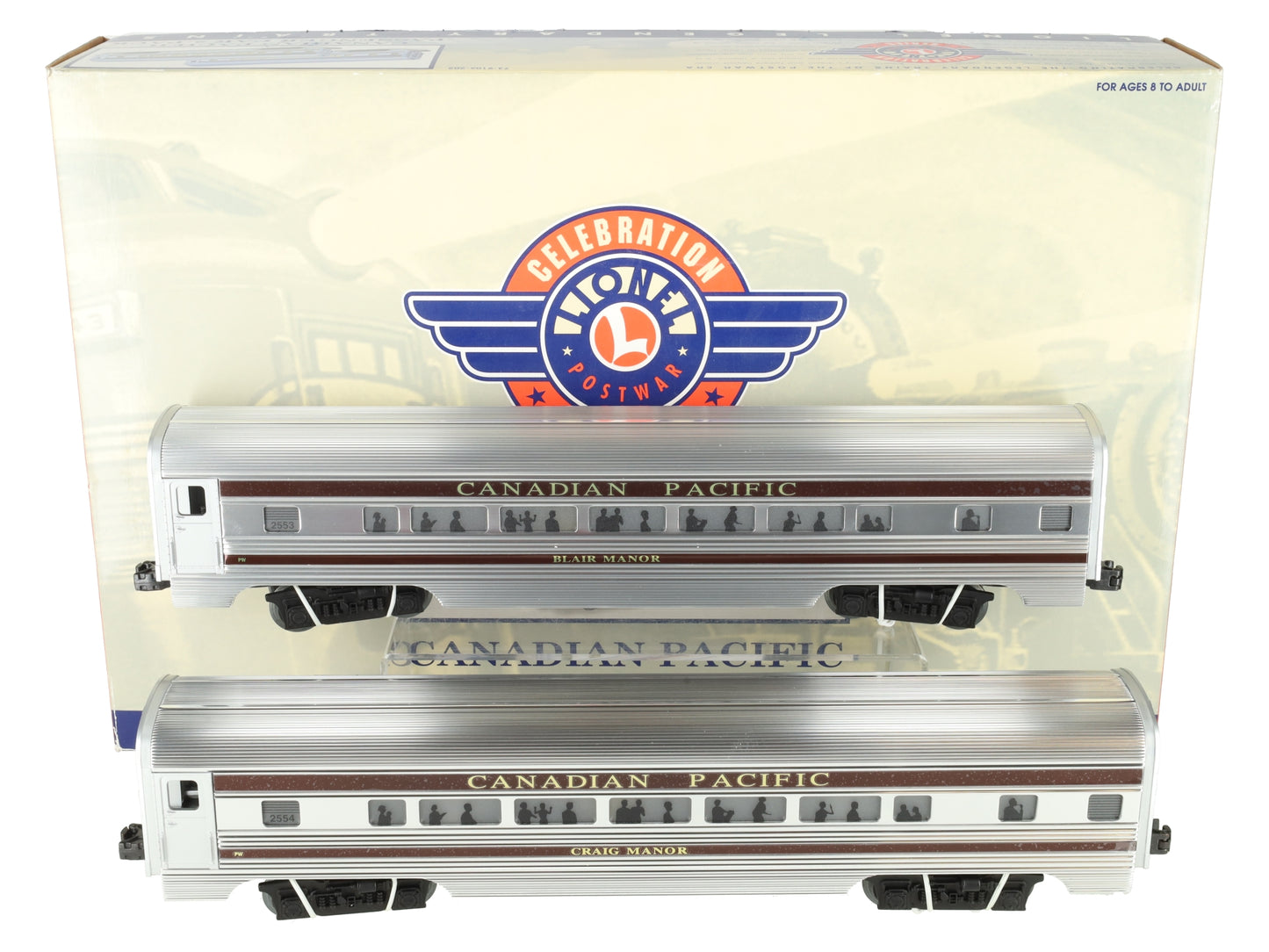 Lionel 6-39106 O Canadian Pacific Aluminum Passenger Car Set (Set of 2) EX/Box