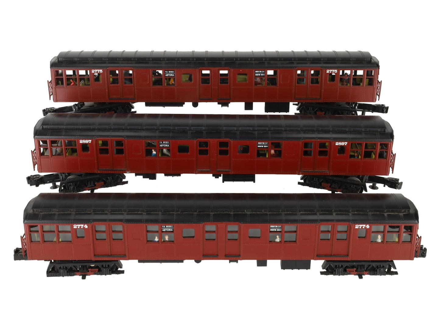 MTH 20-2675-1 O BMT 2500 Series 3-Car Subway Set with Proto-Sound 2.0 (Set of 3) EX