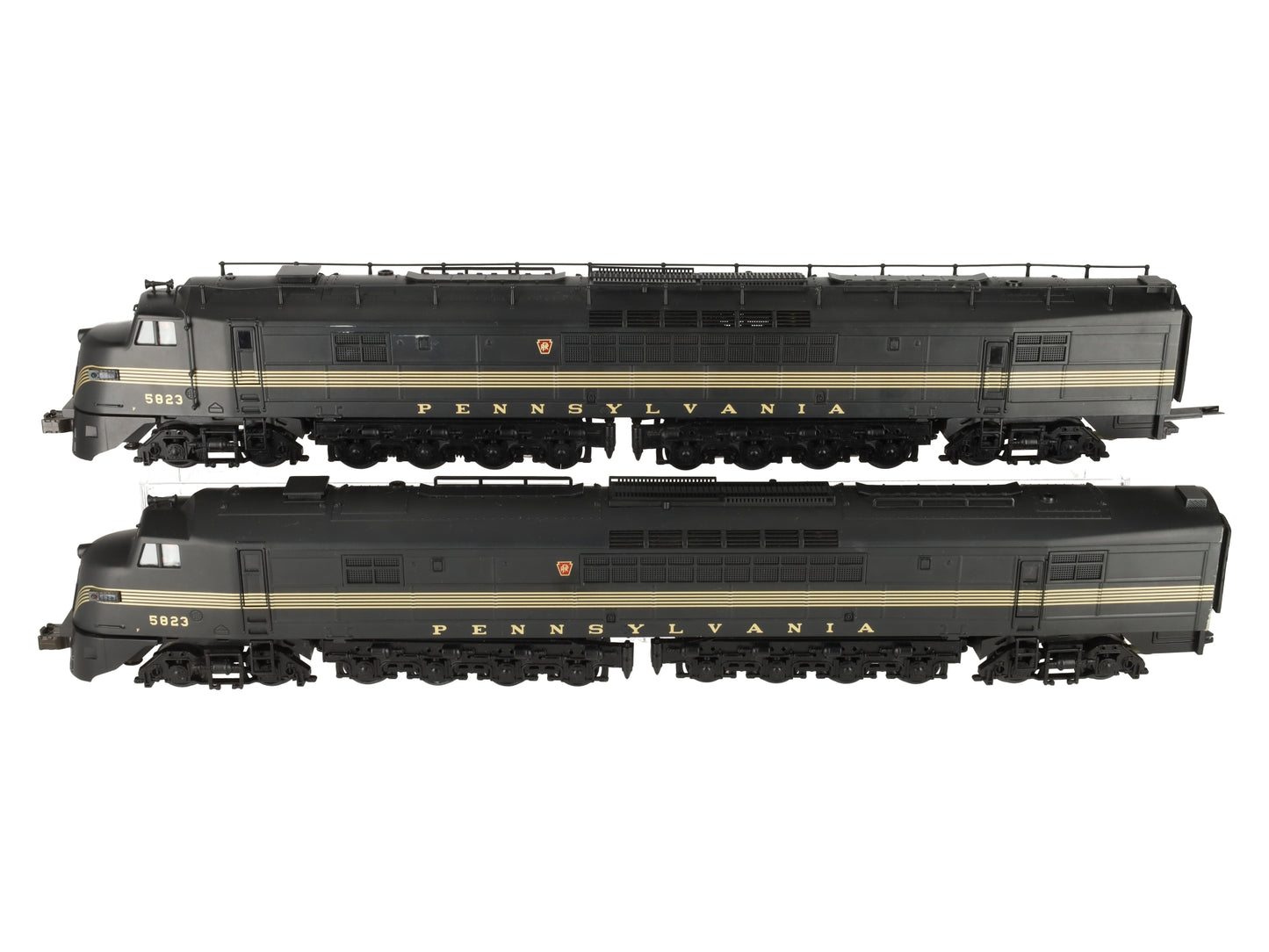 MTH 20-2200-1 O Gauge PRR Centipede AA Diesel Engine Set w/PS1 #5823 EX