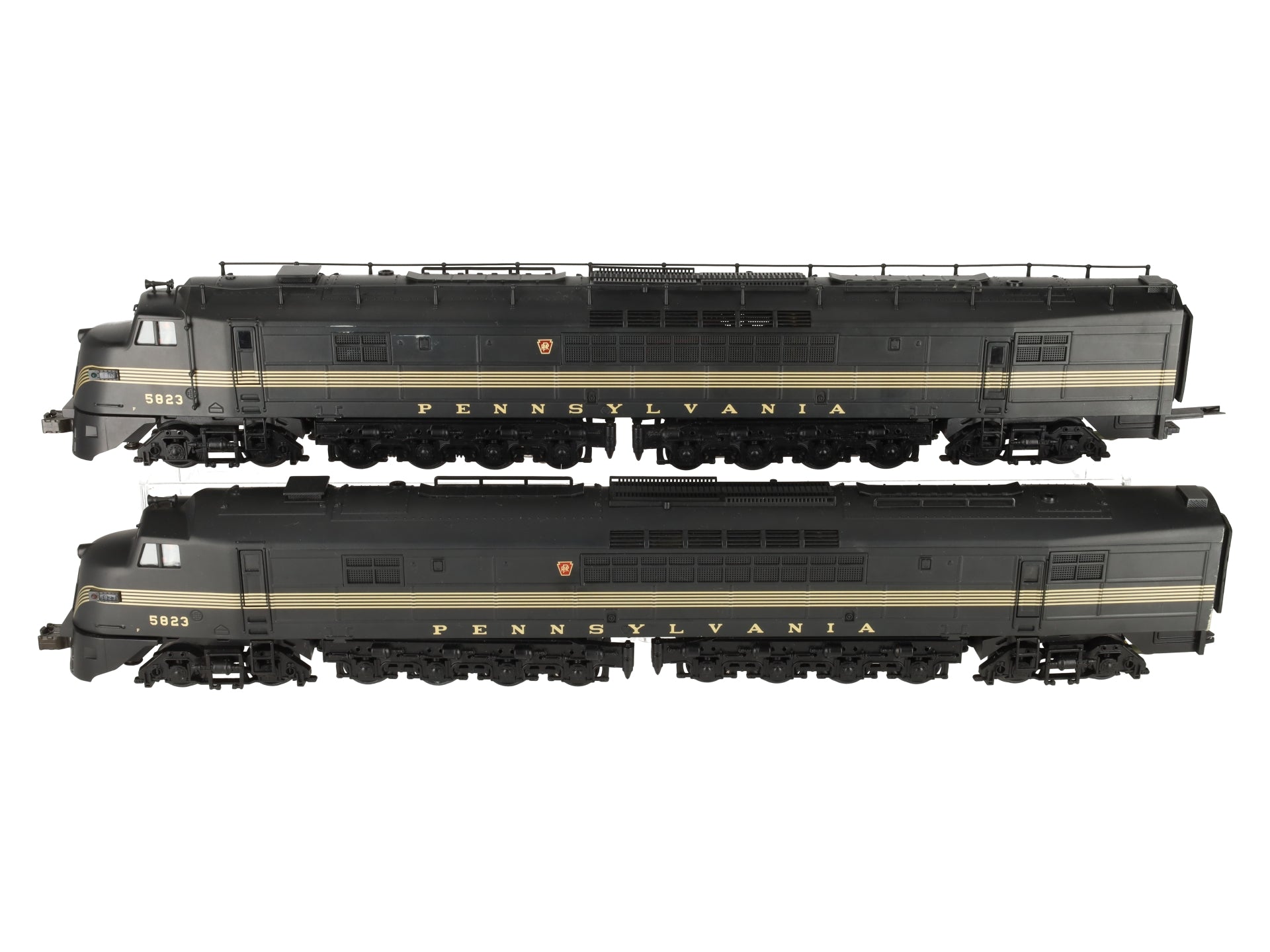 MTH 20-2200-1 O Gauge PRR Centipede AA Diesel Engine Set w/PS1 #5823 EX