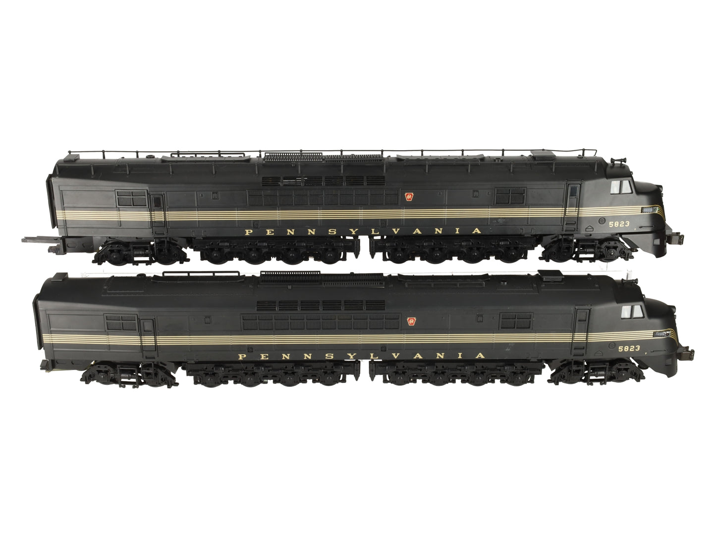 MTH 20-2200-1 O Gauge PRR Centipede AA Diesel Engine Set w/PS1 #5823 EX
