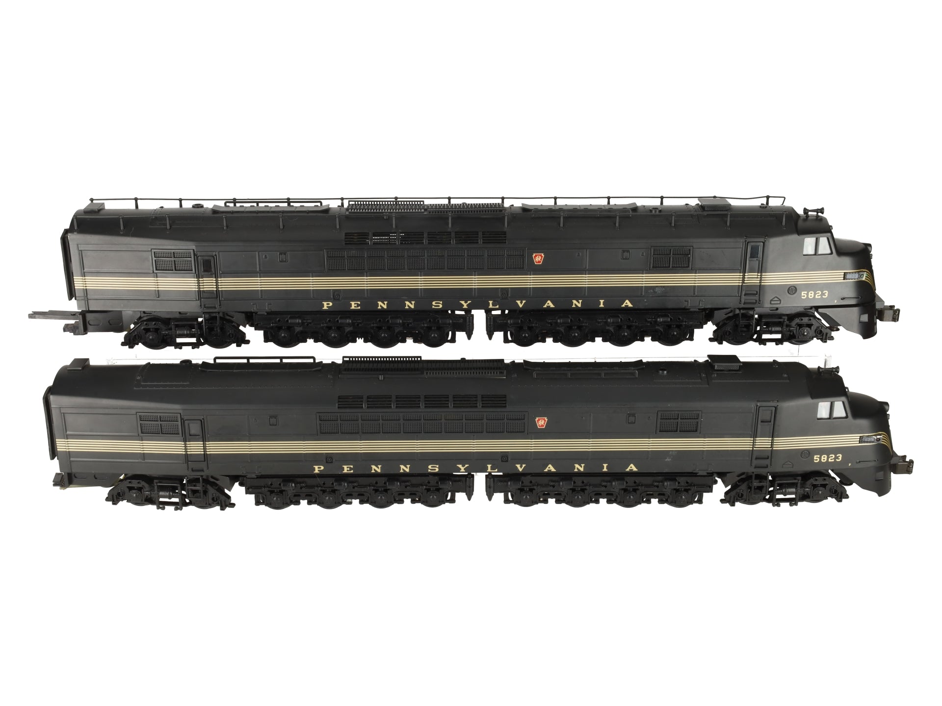 MTH 20-2200-1 O Gauge PRR Centipede AA Diesel Engine Set w/PS1 #5823 EX