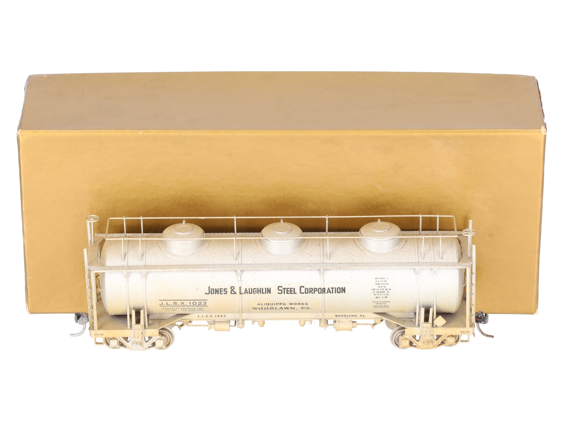 NWSL HO BRASS Jones & Laughlin 20,000 Gallon Tank Car - Painted/Box