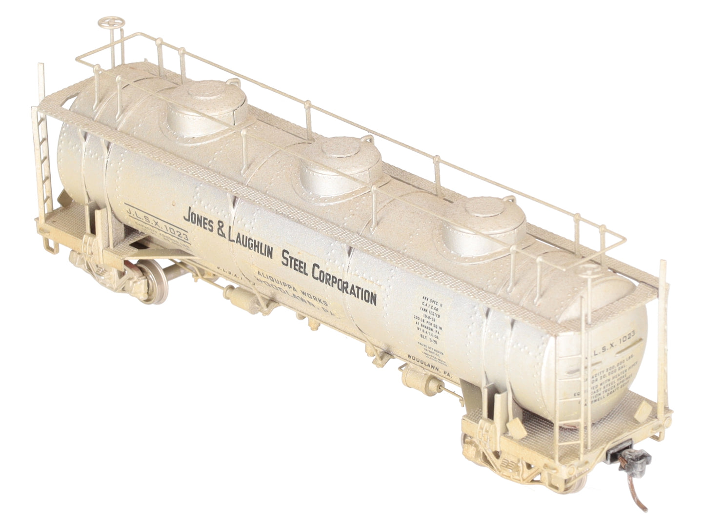 NWSL HO BRASS Jones & Laughlin 20,000 Gallon Tank Car - Painted/Box