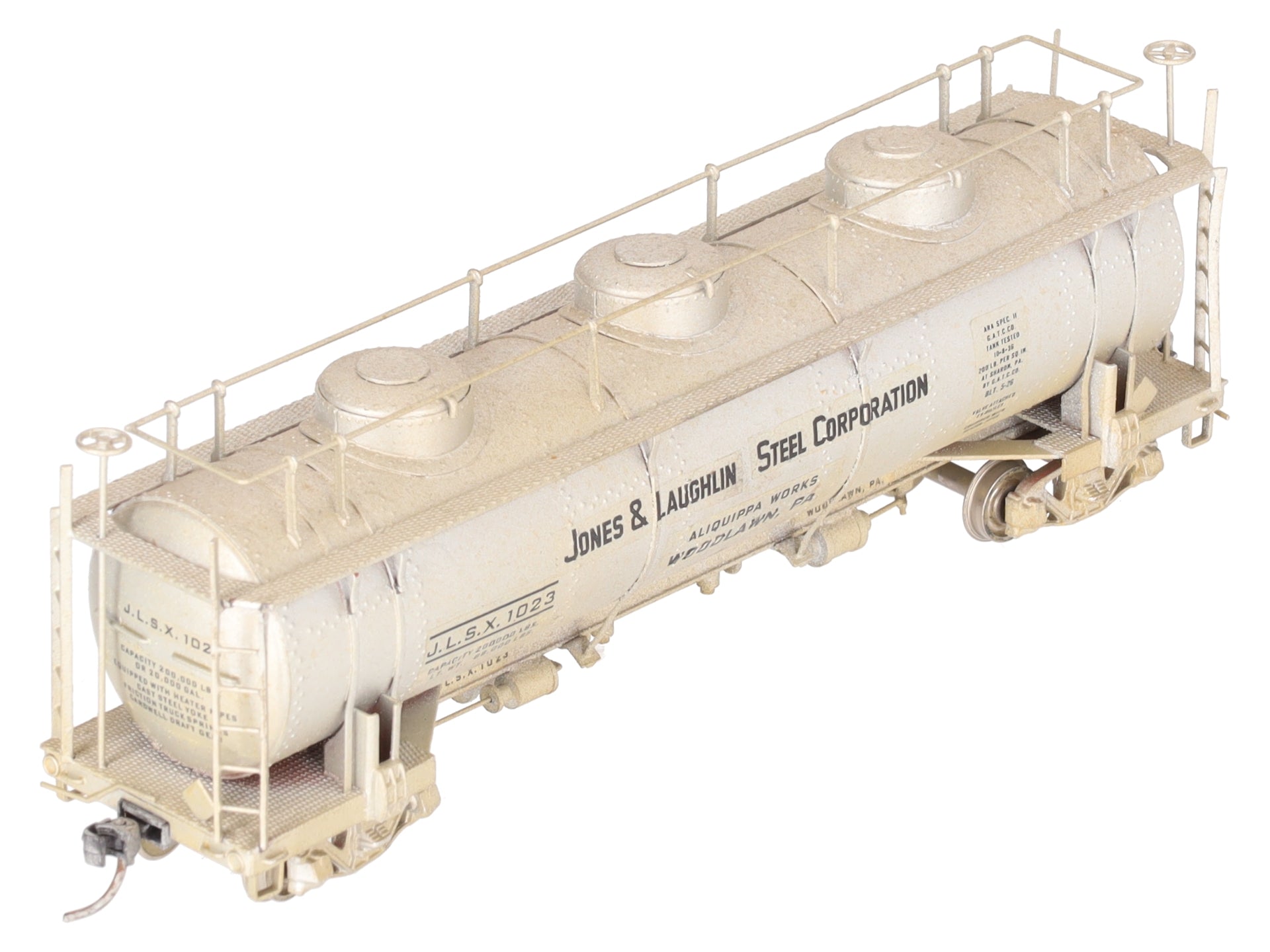 NWSL HO BRASS Jones & Laughlin 20,000 Gallon Tank Car - Painted/Box
