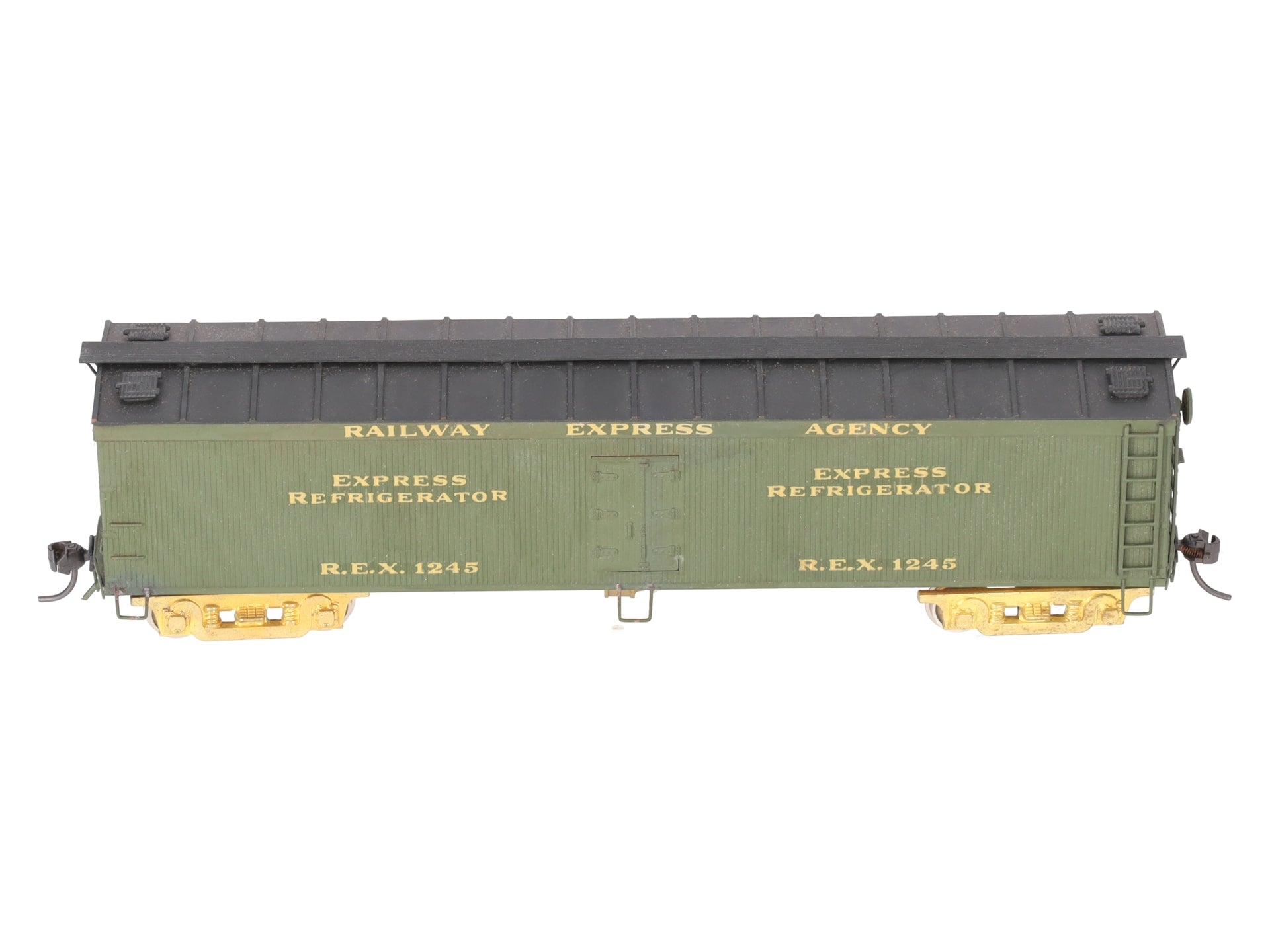Trains Inc. HO Scale BRASS REA Express Wood Reefer Car #1245 - Custom/Box