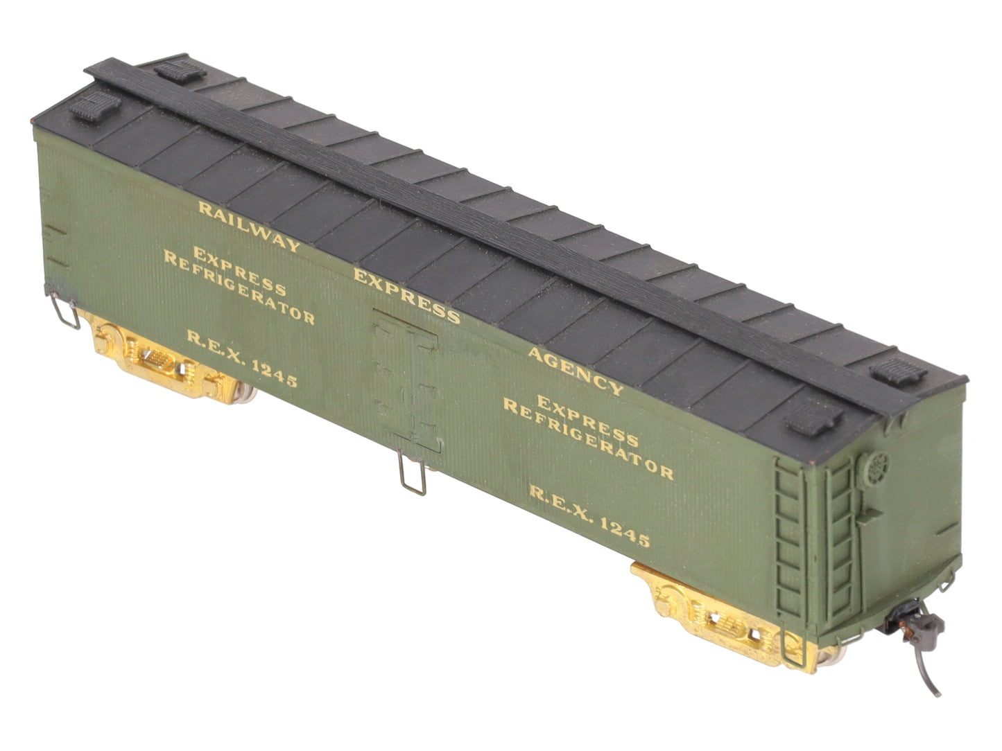 Trains Inc. HO Scale BRASS REA Express Wood Reefer Car #1245 - Custom/Box
