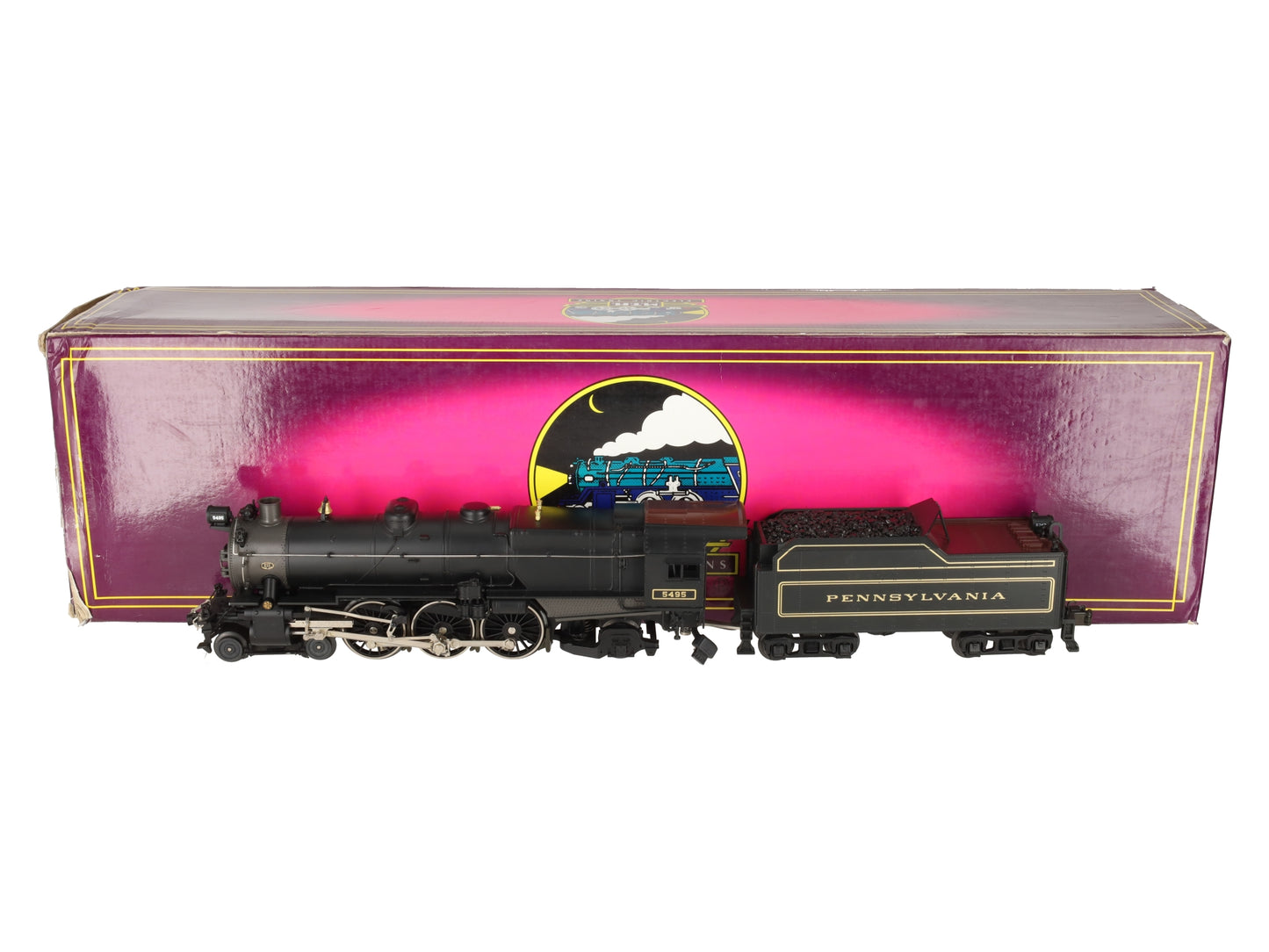 MTH 20-3019 O Gauge 3-Rail PRR Stean Locomotive w/PS1 #5495 EX/Box