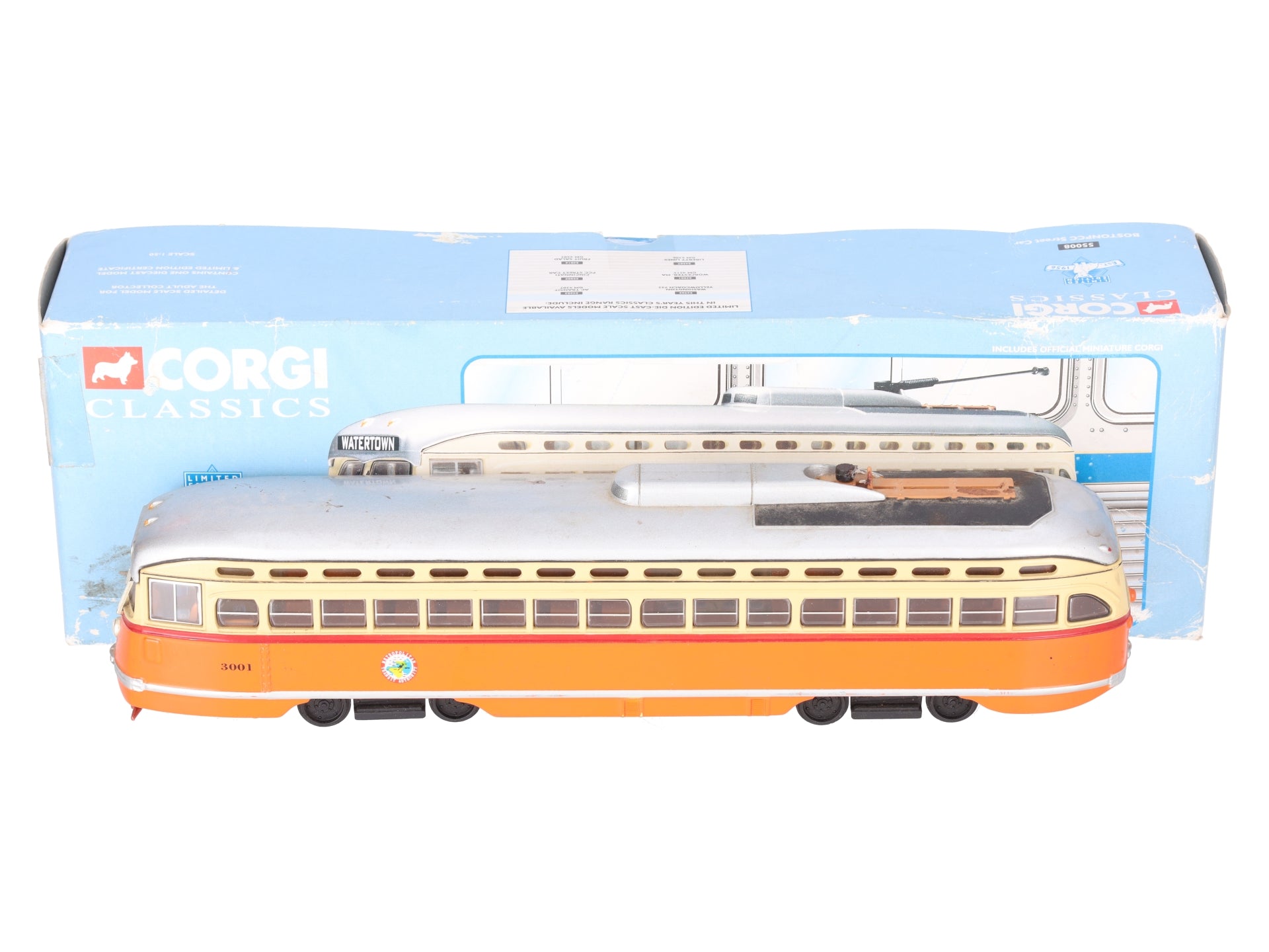 Corgi 55008 1:50 Boston PCC Street Car #3001 VG/Box