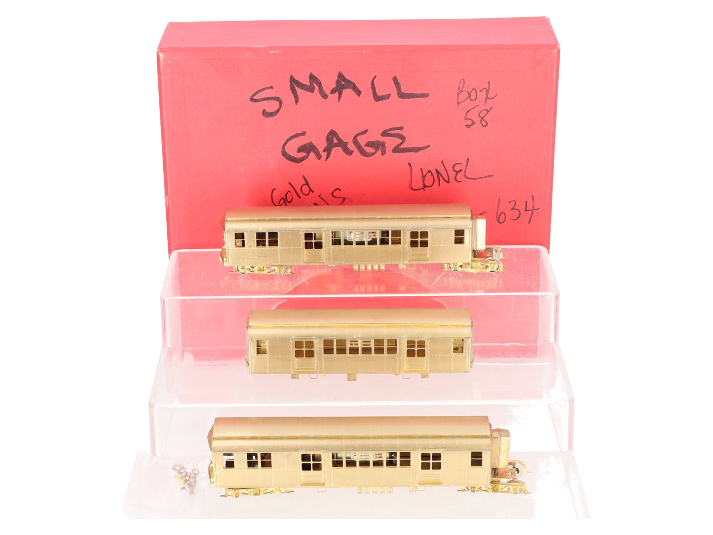 MTS Imports HO BRASS Unpainted BMT D-Type Articulated Subway Car Set #6001A/B/C EX/Box