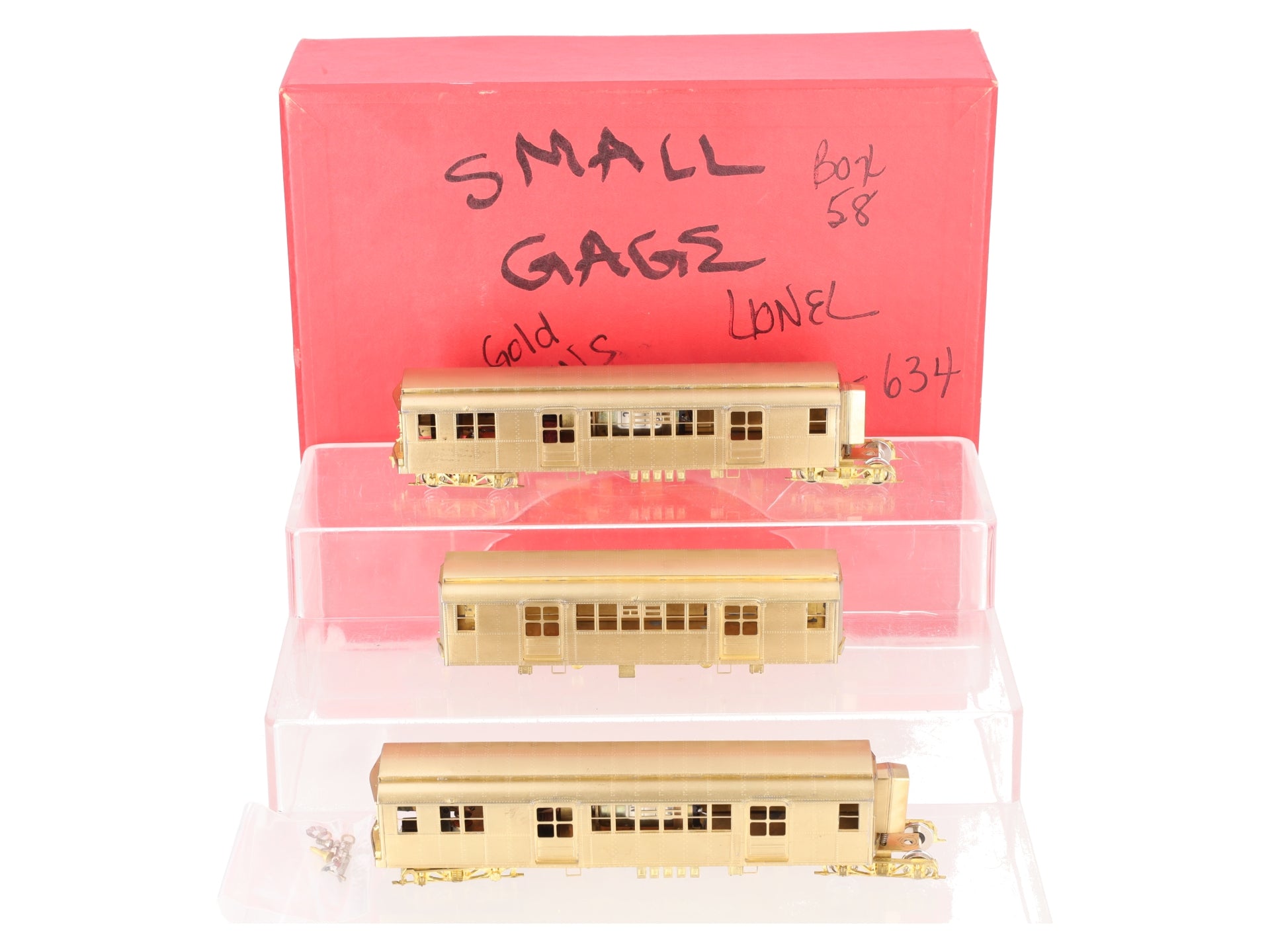 MTS Imports HO BRASS Unpainted BMT D-Type Articulated Subway Car Set #6001A/B/C EX/Box