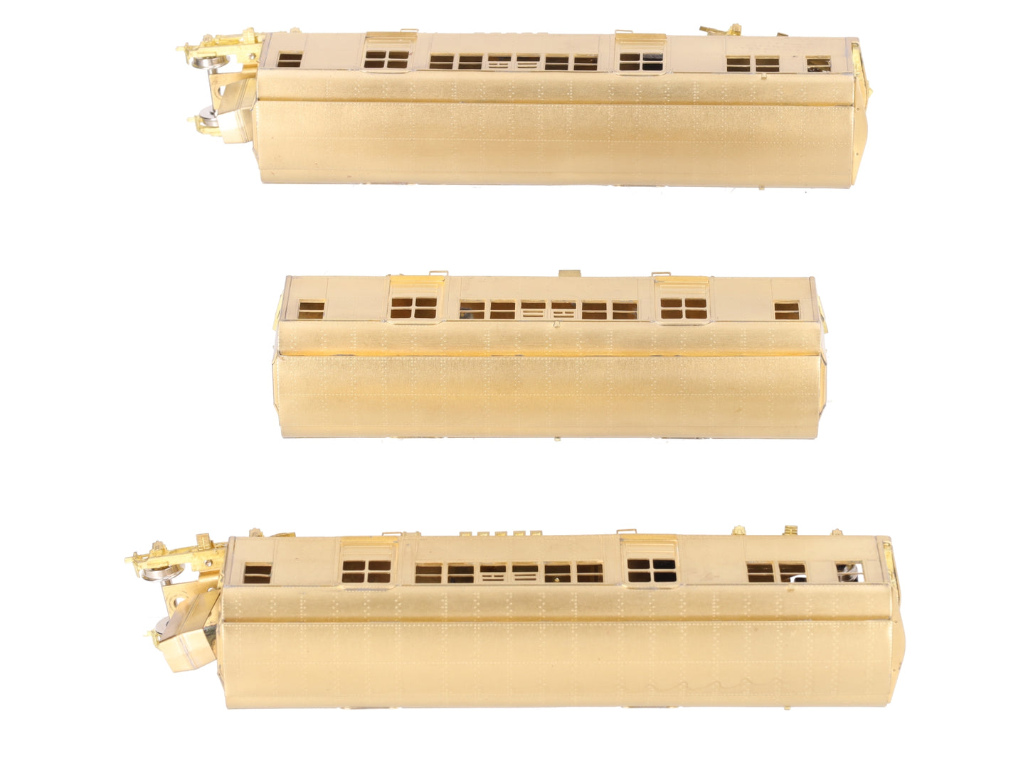 MTS Imports HO BRASS Unpainted BMT D-Type Articulated Subway Car Set #6001A/B/C EX/Box