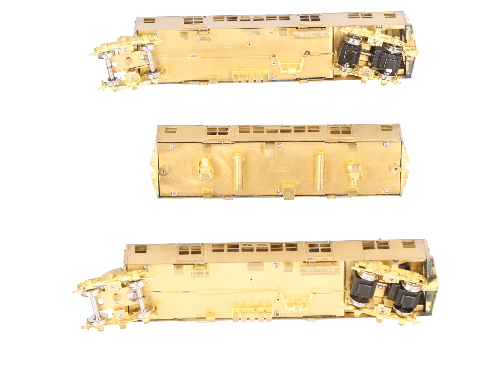 MTS Imports HO BRASS Unpainted BMT D-Type Articulated Subway Car Set #6001A/B/C EX/Box