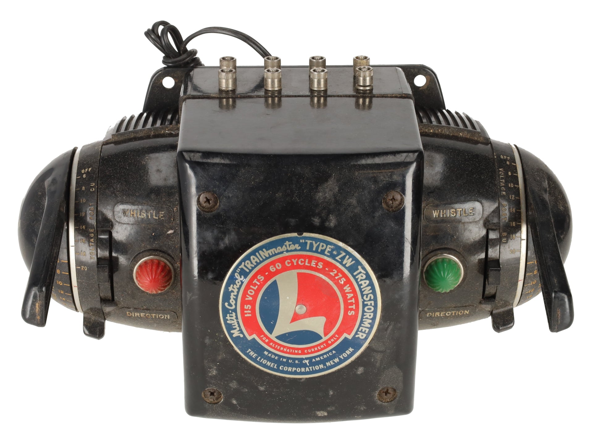 Lionel ZW O Gauge Vintage Trainmaster 275 Watt Transformer with Whistle VG/Box