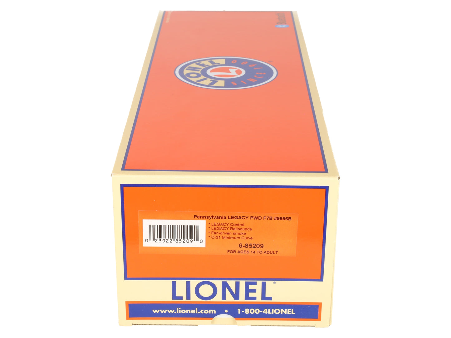 Lionel 6-85209 Pennsylvania Legacy F7 B-Unit Diesel Locomotive #9656B VG/Box