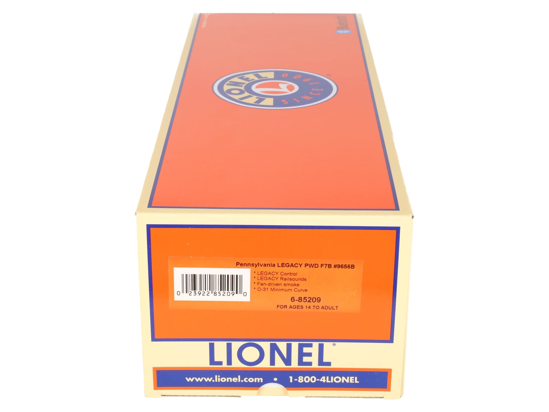 Lionel 6-85209 Pennsylvania Legacy F7 B-Unit Diesel Locomotive #9656B VG/Box
