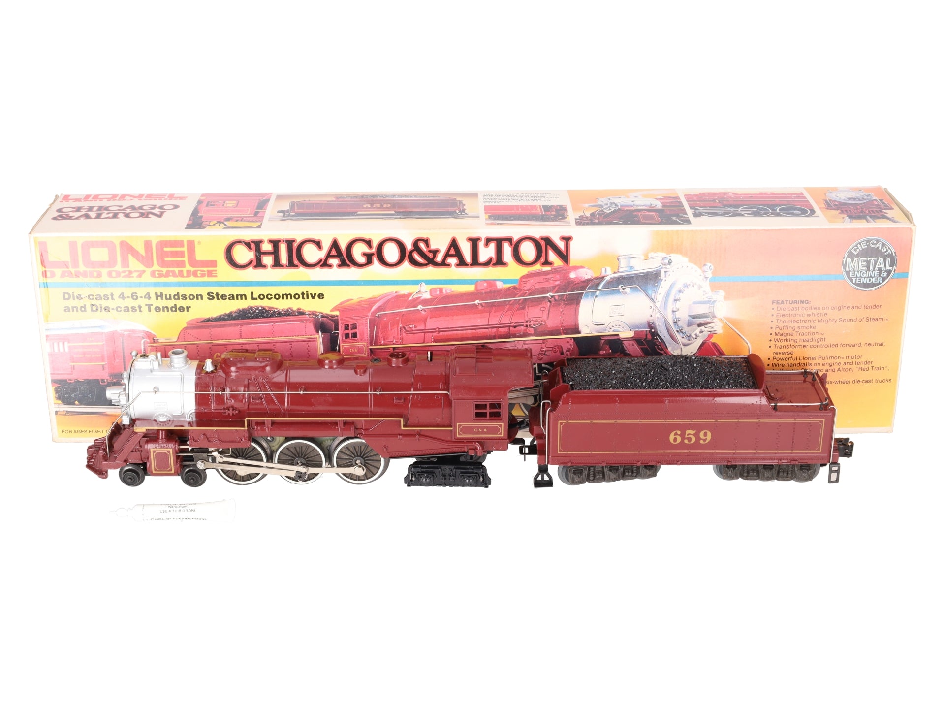 Lionel 6-8101 O Gauge Chicago & Alton 4-6-4 Steam Locomotive & Tender #659 EX/Box