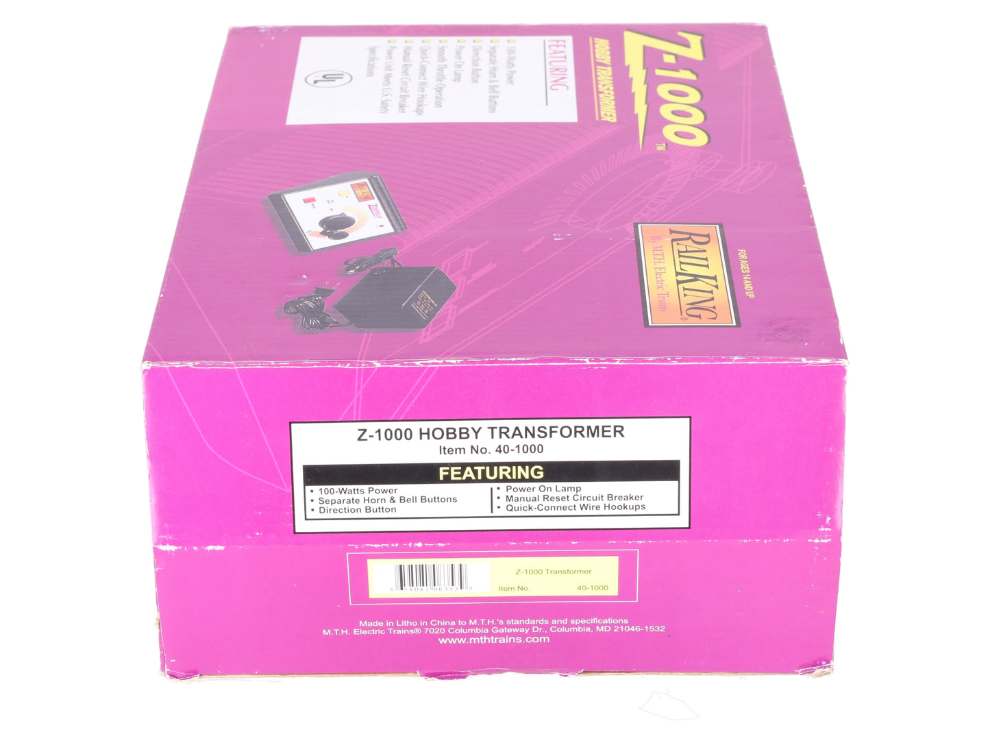 MTH 40-1000 O Z-1000 Hobby Transformer & Controller EX/Box