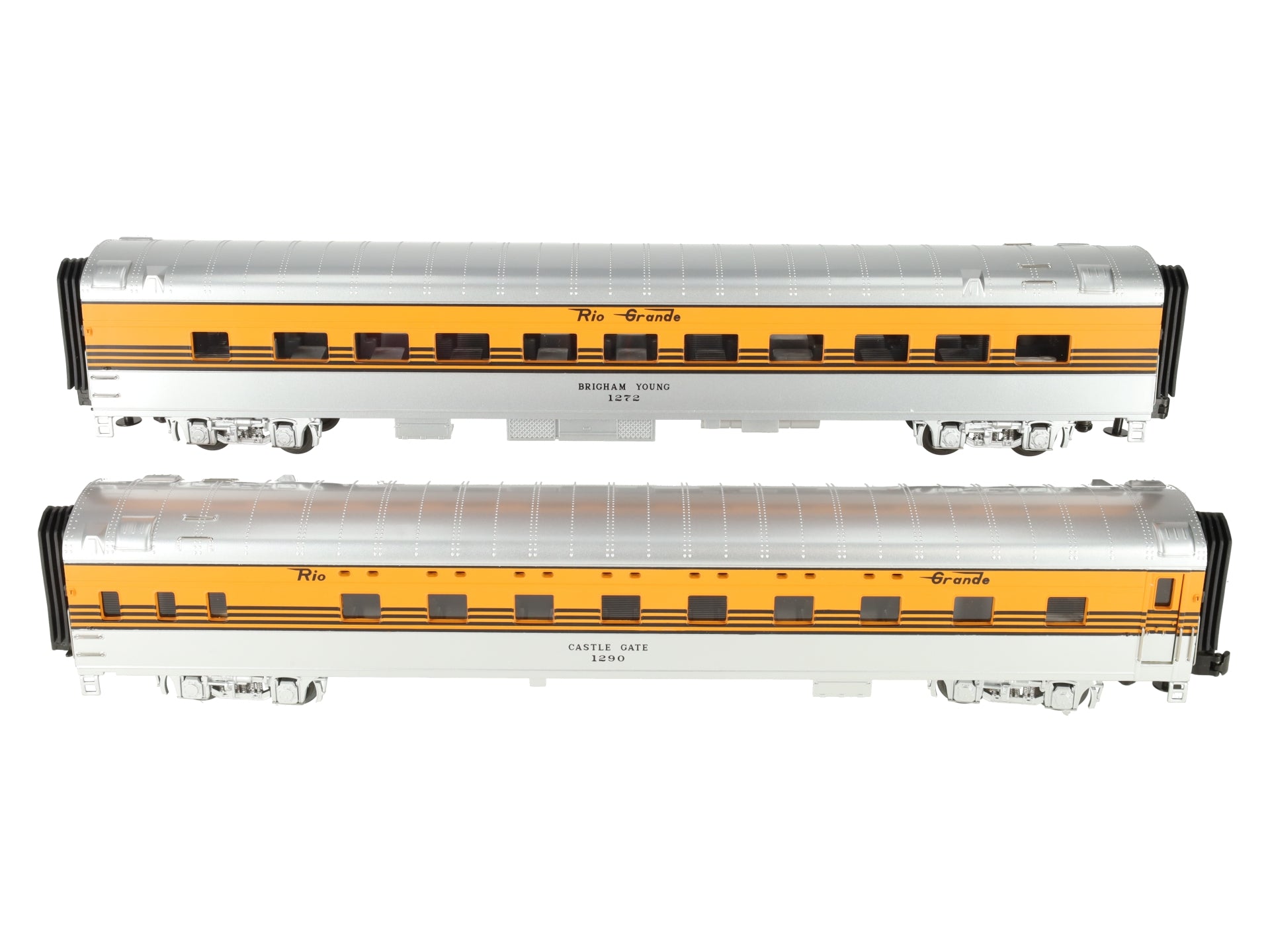 MTH 20-6695 O DRG 70' Streamlined Sleeper/Diner Passenger Car Set (Set of 2) EX/Box