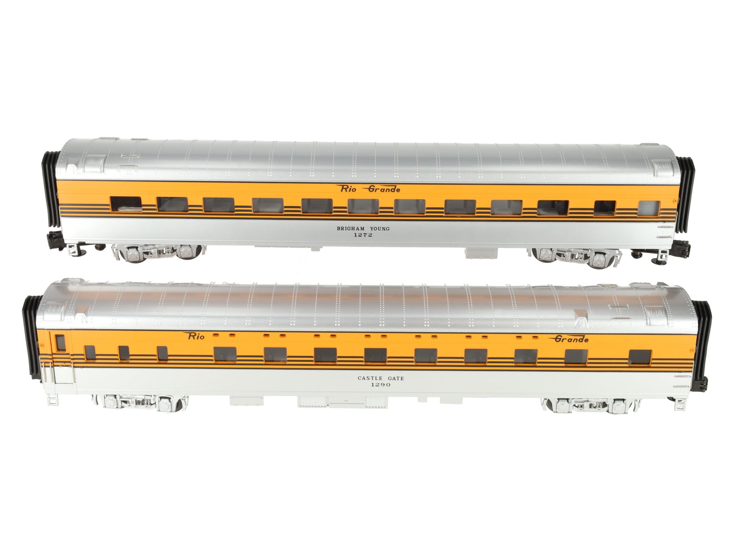 MTH 20-6695 O DRG 70' Streamlined Sleeper/Diner Passenger Car Set (Set of 2) EX/Box