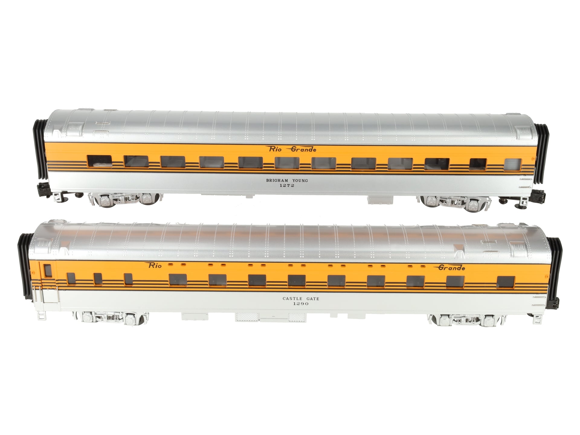 MTH 20-6695 O DRG 70' Streamlined Sleeper/Diner Passenger Car Set (Set of 2) EX/Box