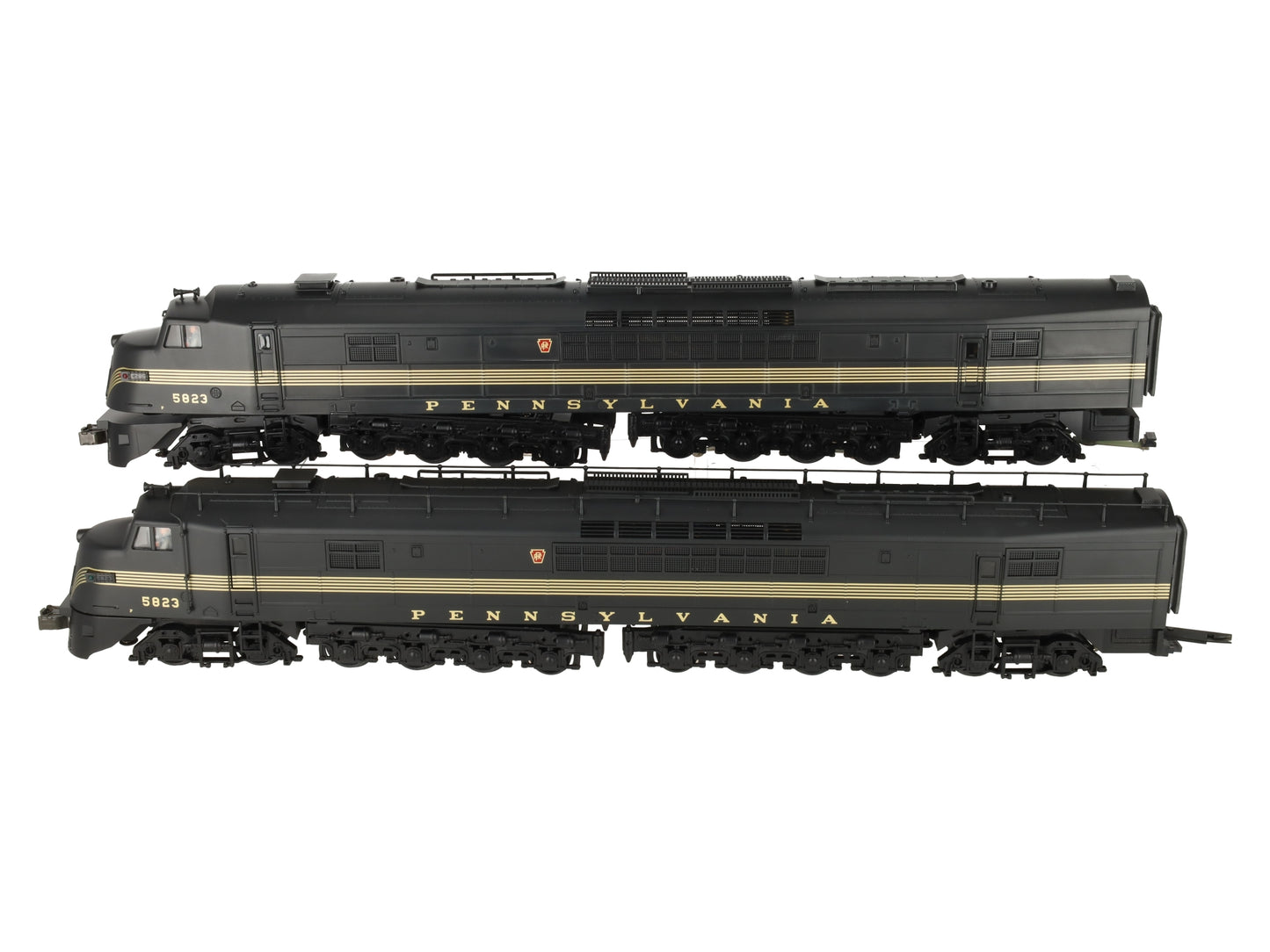 MTH 20-2200-1 O Gauge PRR Centipede AA Diesel Engine Set w/PS1 #5823 EX/Box