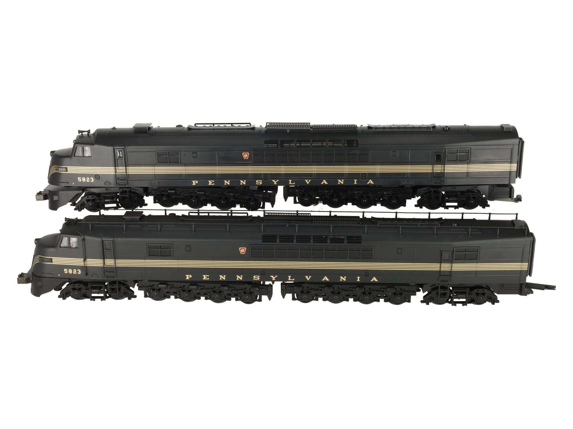 MTH 20-2200-1 O Gauge PRR Centipede AA Diesel Engine Set w/PS1 #5823 EX/Box